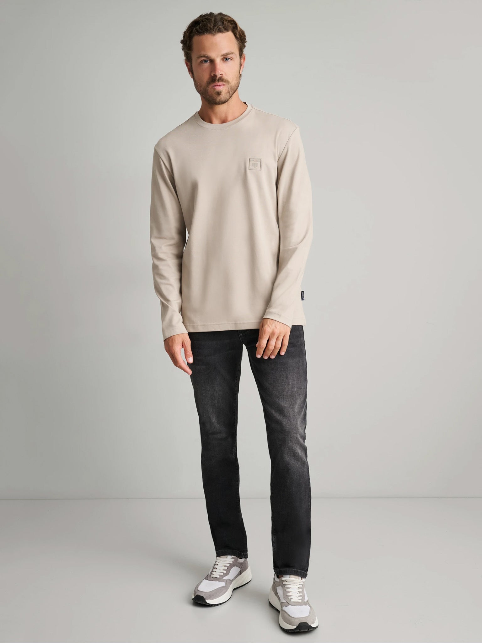 Ανδρική μπλούζα μακό beige 24EY.030/R | 24EY.030/R