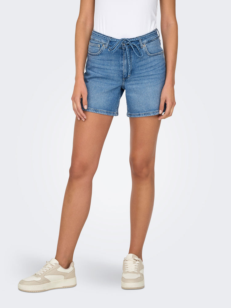Γυναικείο σορτς τζιν ONLGIANNA MW BELTED SHORTS AZG DNM NOOS 15340706 | 15340706