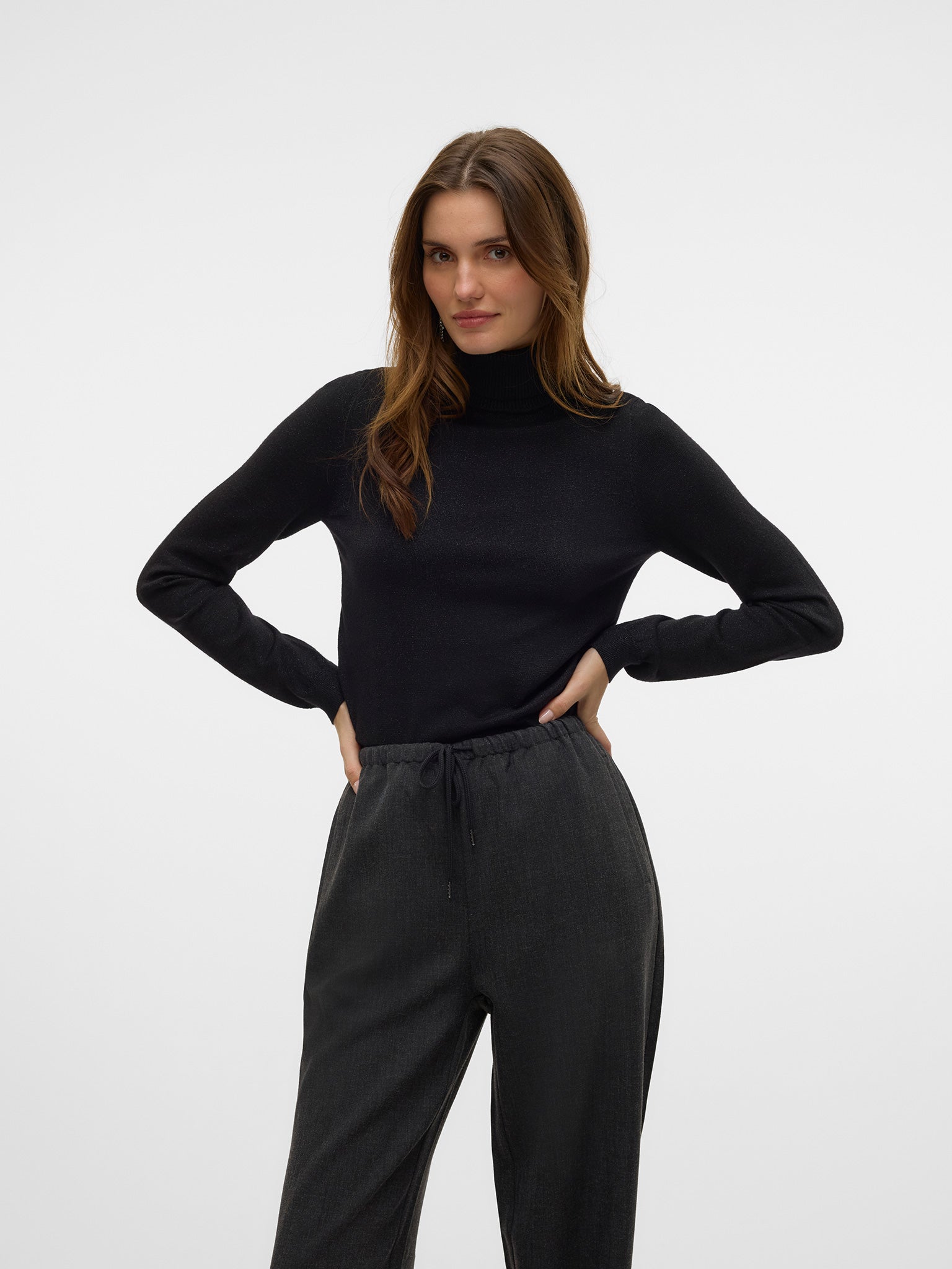 Γυναικεία μπλούζα lurex VMHAPPYGLITTER LS ROLLNECK PULLOVER 10317985 | 10317985