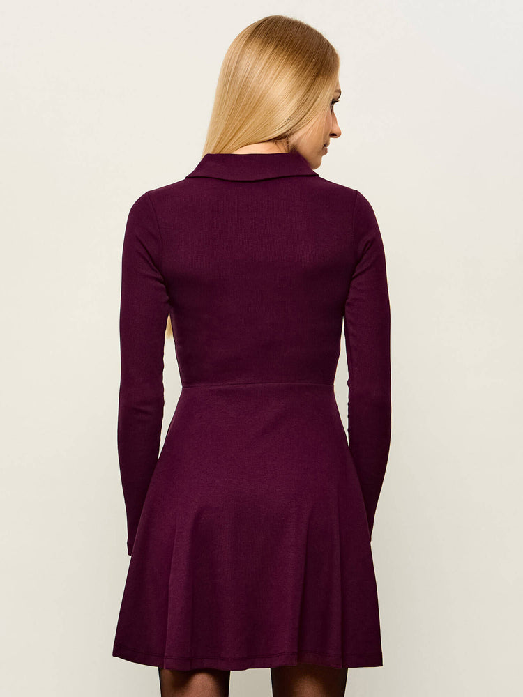 Γυναικείο φόρεμα ριπ TJW RIB FIT & FLARE POLO DRESS DW0DW23321V11 | DW0DW23321V11