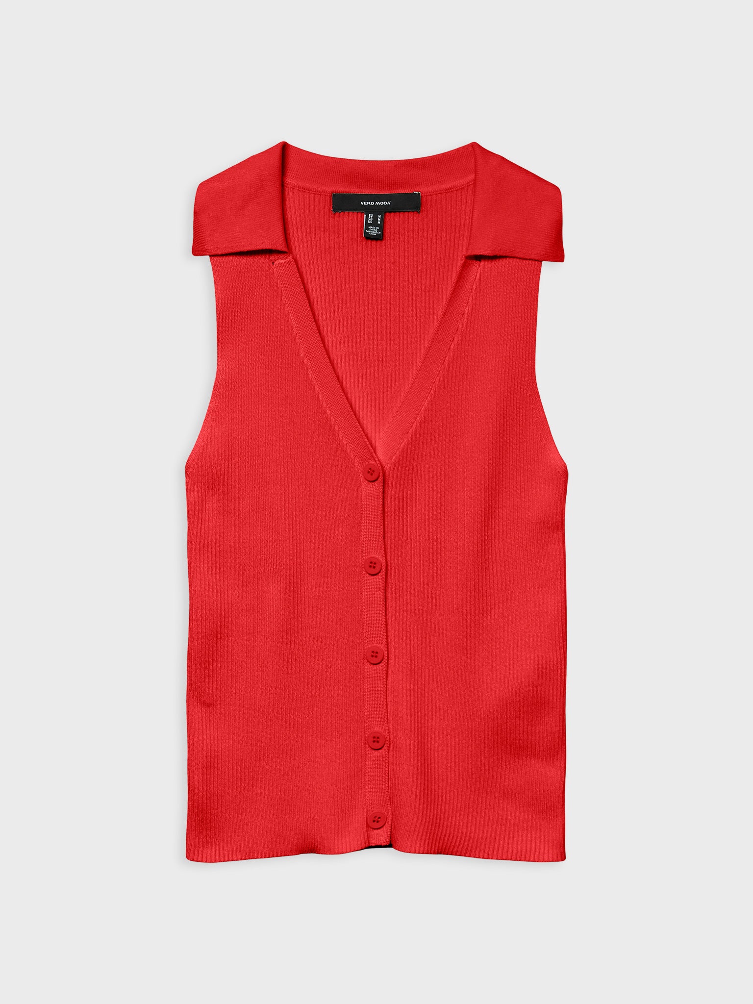 Γυναικεία αμάνικη μπλούζα VMWILLOW SL V-NECK POLO TOP 10330770 | 10330770