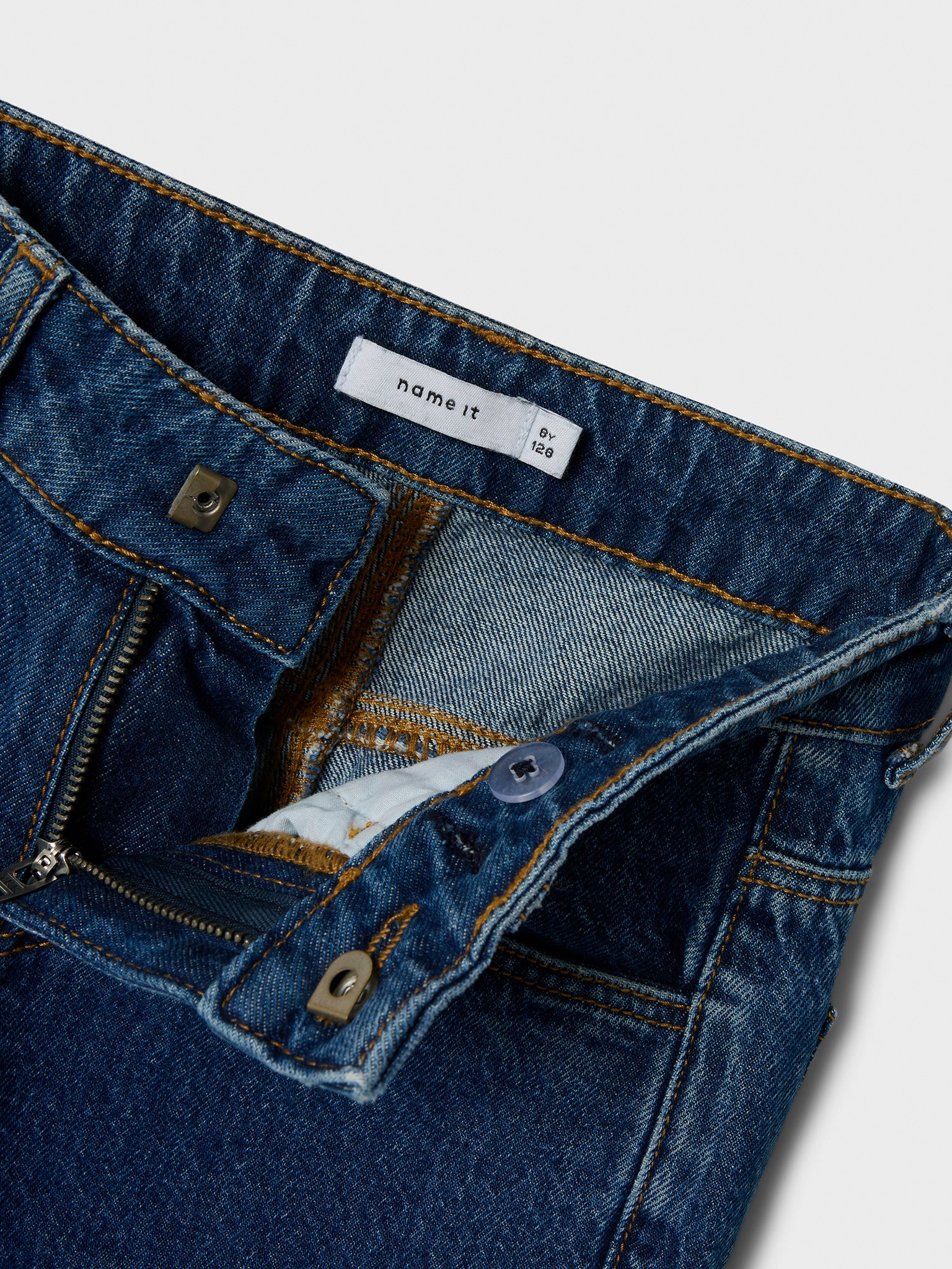 Εφηβικό παντελόνι τζιν με ρεβέρ NKFROSE WIDE JEANS 1030-RM BTS 13248422 | 13248422