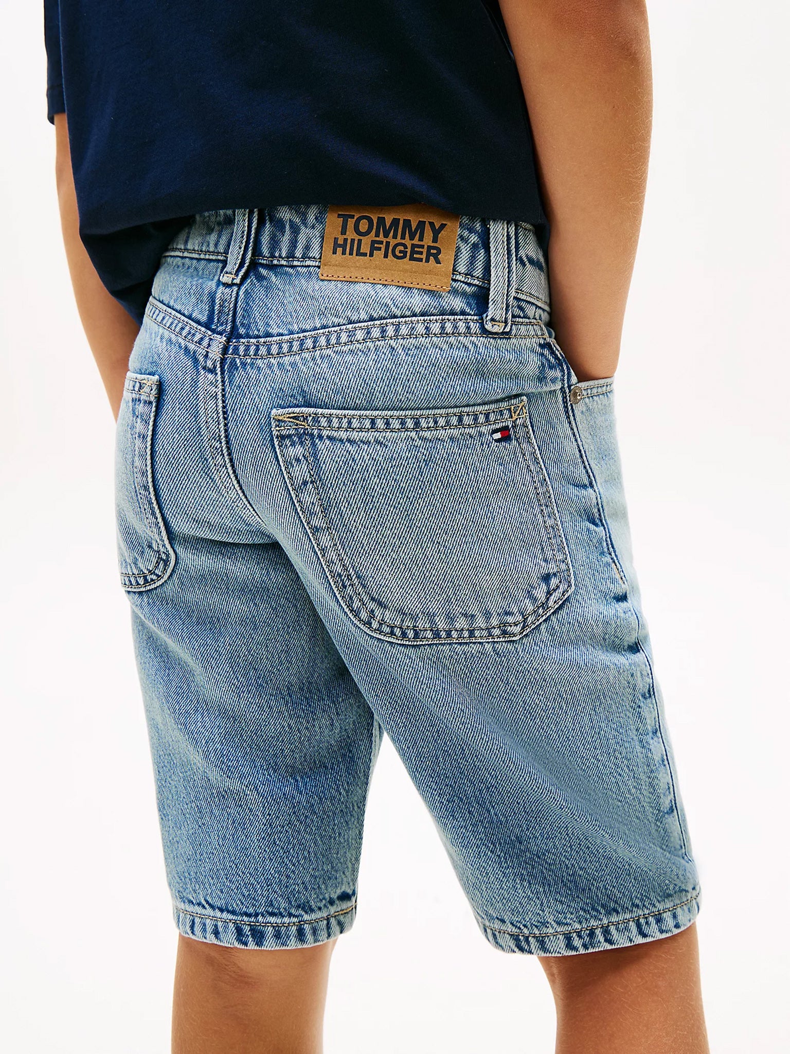 Παιδική βερμούδα τζιν STRAIGHT MID BLUE DENIM SHORTS KB0KB102371CF | KB0KB102371CF