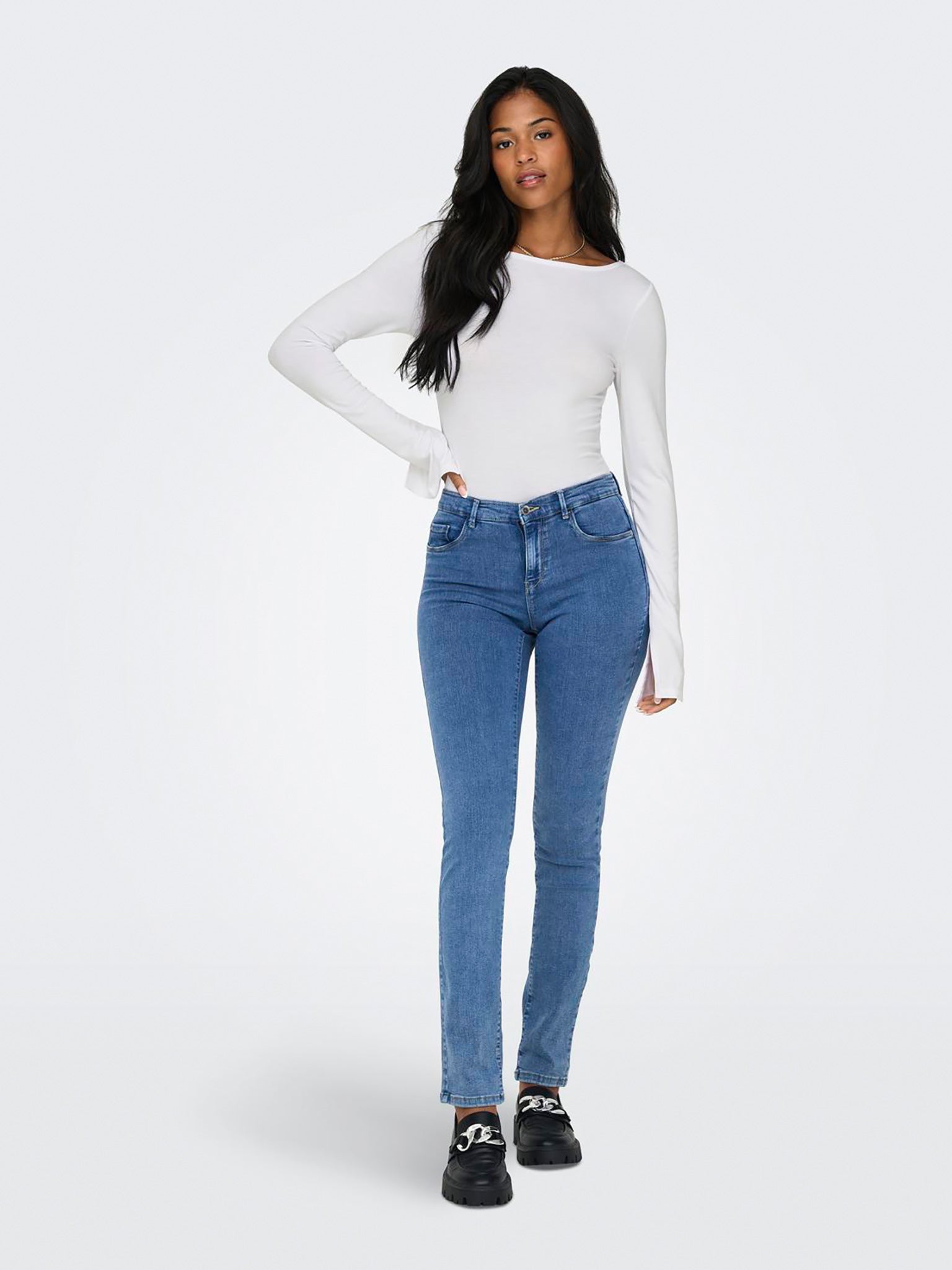 Γυναικεία μπλούζα μακό ONLFELINA L/S BOATNECK SLIT TOP CS JRS 15336321 | 15336321