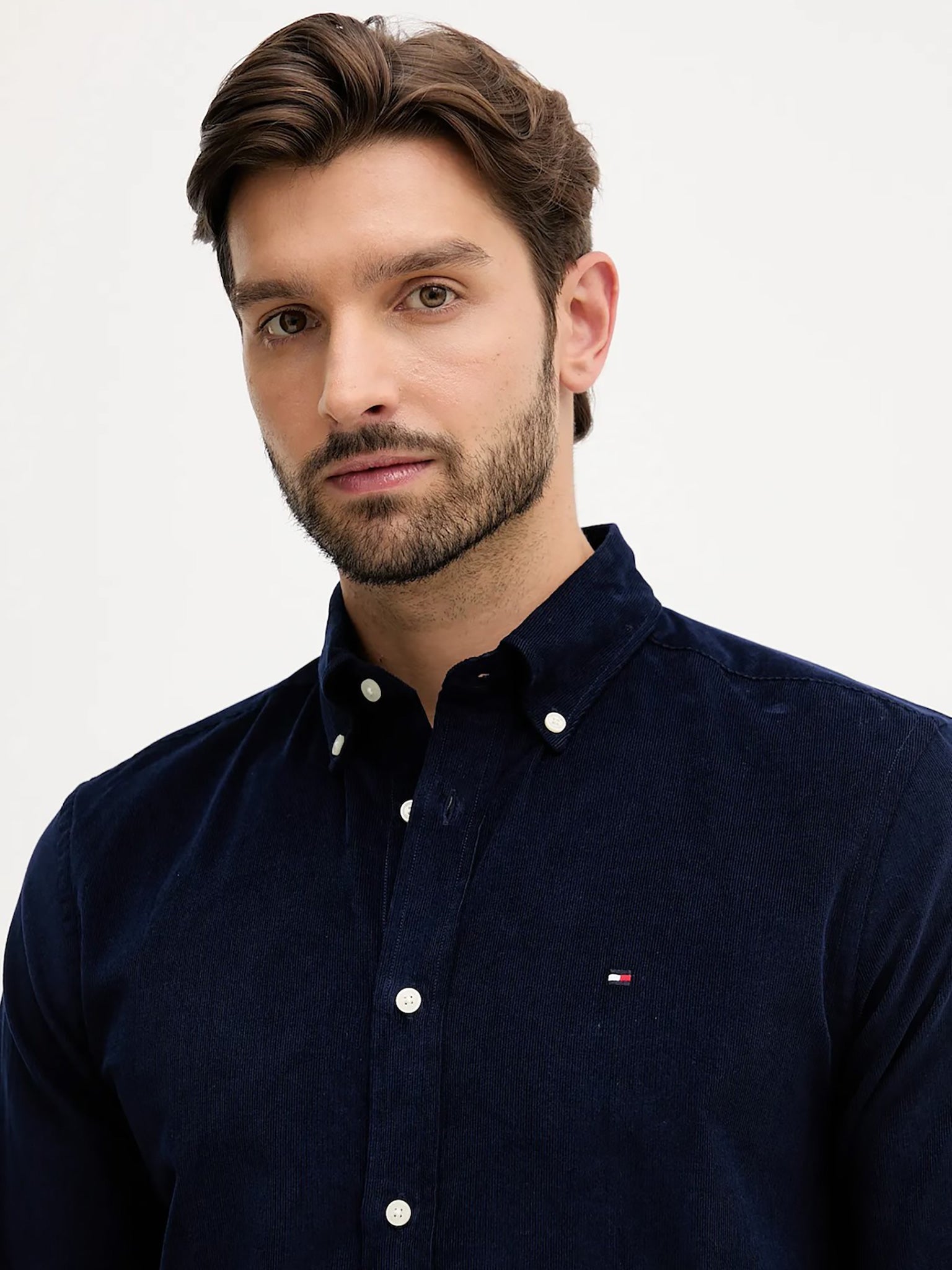 Ανδρικό πουκάμισο κοτλέ SOLID CORDUROY RF SHIRT MW0MW40486BCL | MW0MW40486BCL