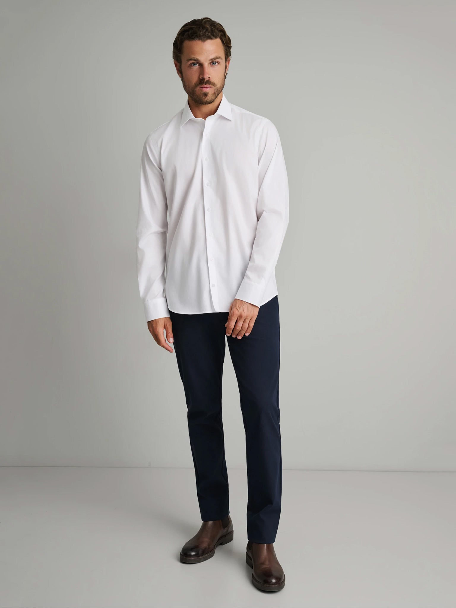 Ανδρικό πουκάμισο absolute white 24NG.BX215/NGM.1 | 24NG.BX215/NGM.1