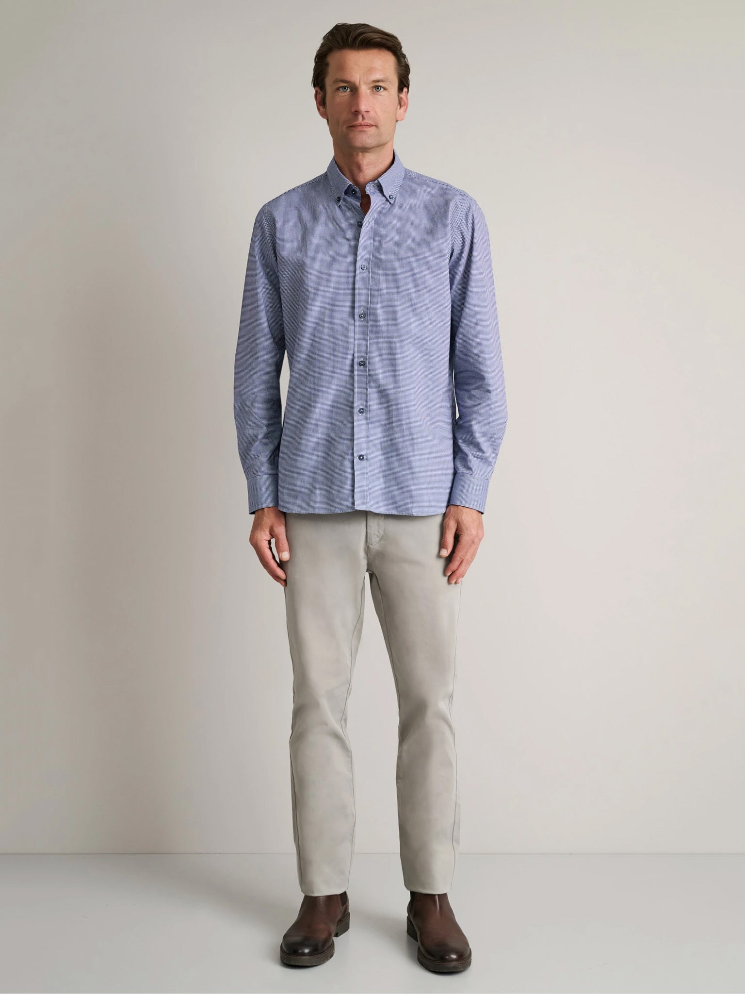 Ανδρικό πουκάμισο dk blue/white  24NG.BX128/1B.4/C | 24NG.BX128/1B.4/C