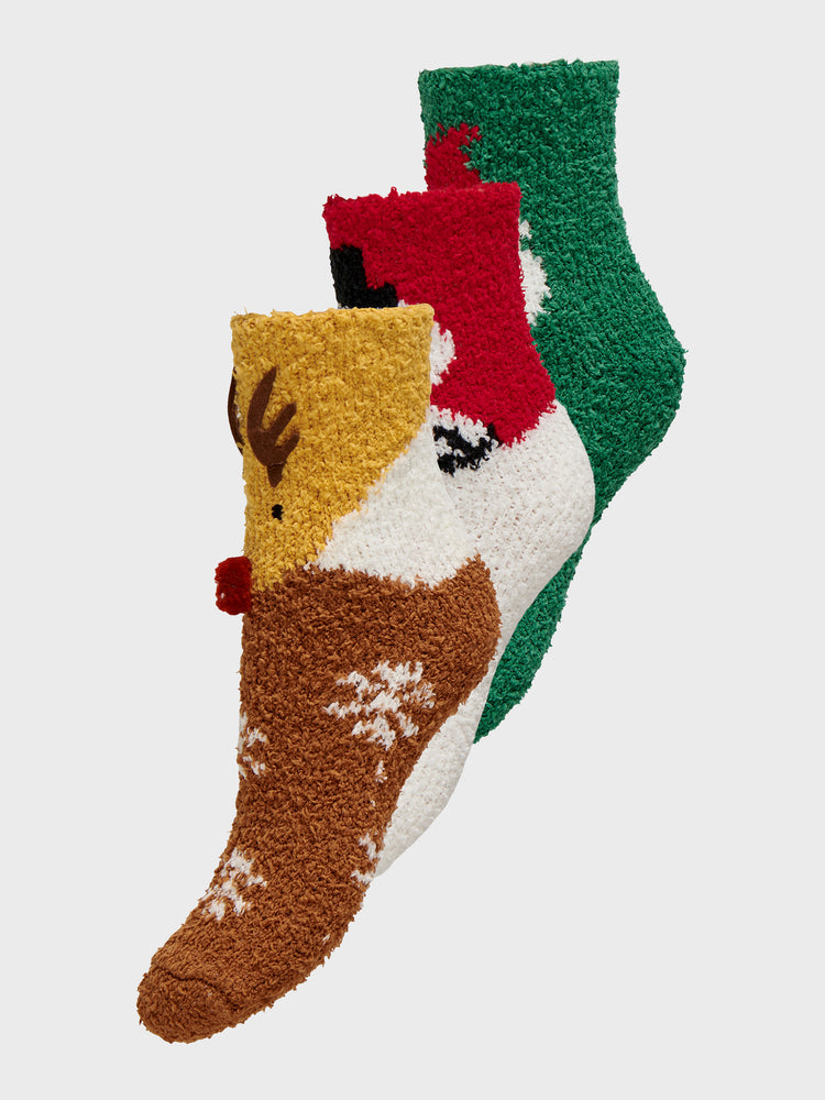 Γυναικείες κάλτσες σετ 3 τεμ ONLCHRISTMAS CHINELLE 3-SOCK BOX 15327608 | 15327608