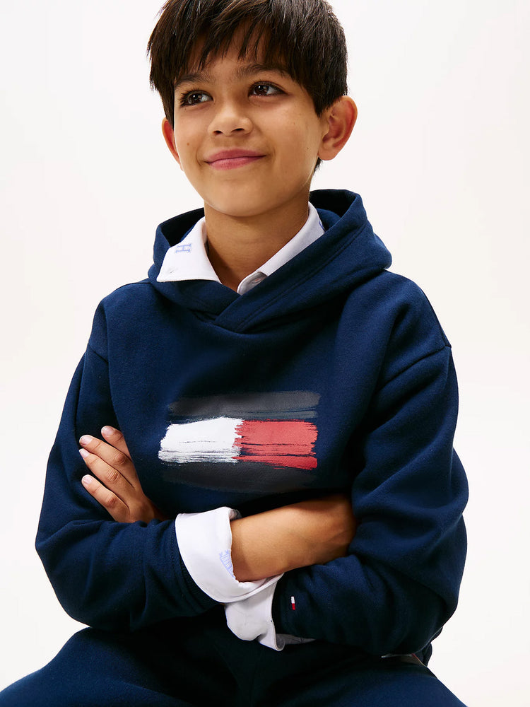 Παιδική μπλούζα φούτερ FLAG HOODIE KB0KB10112C1G | KB0KB10112C1G