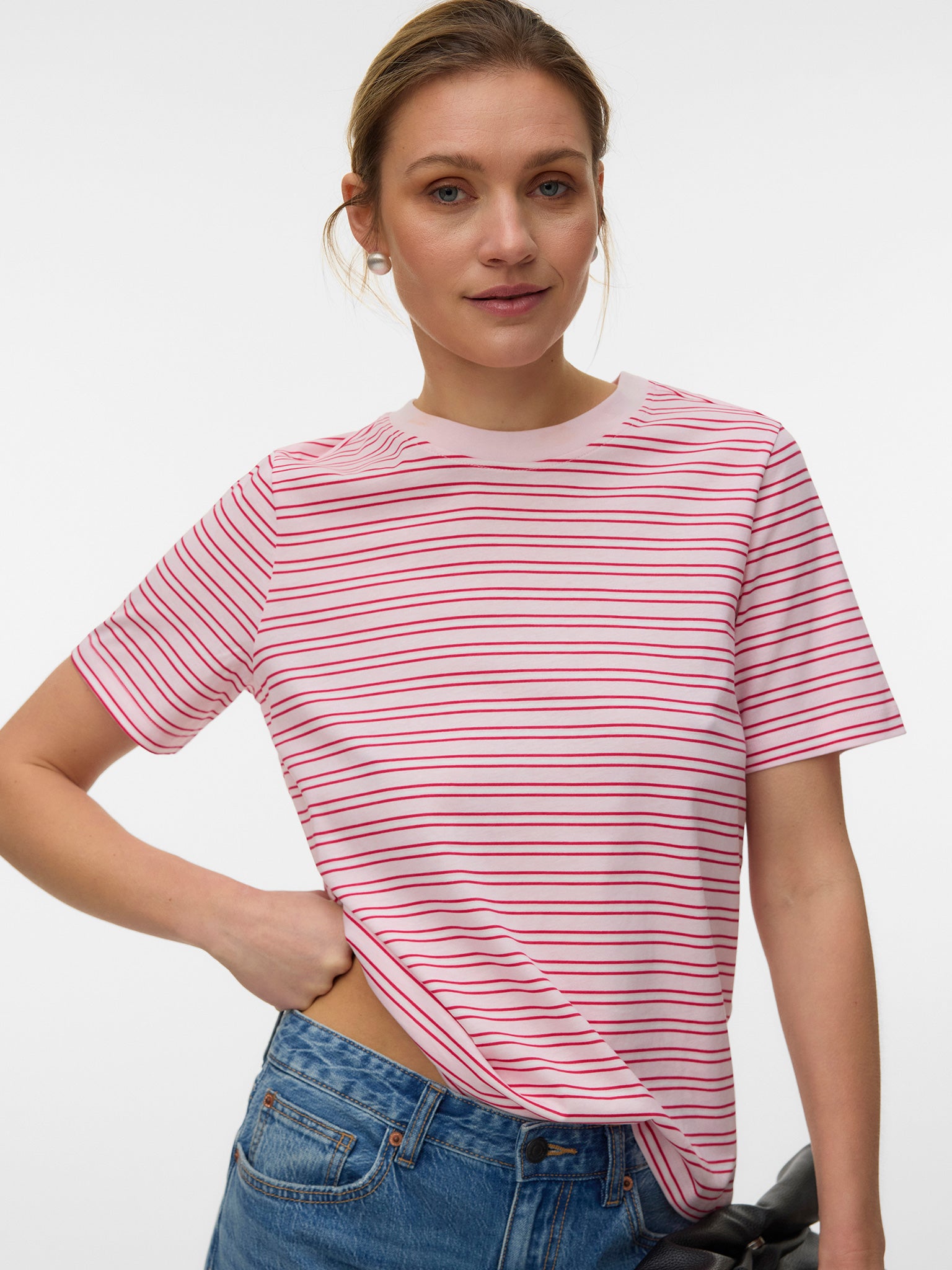 Γυναικείο t-shirt VMPAULINA STRIPE SS T-SHIRT JRS NOOS 10336075 | 10336075