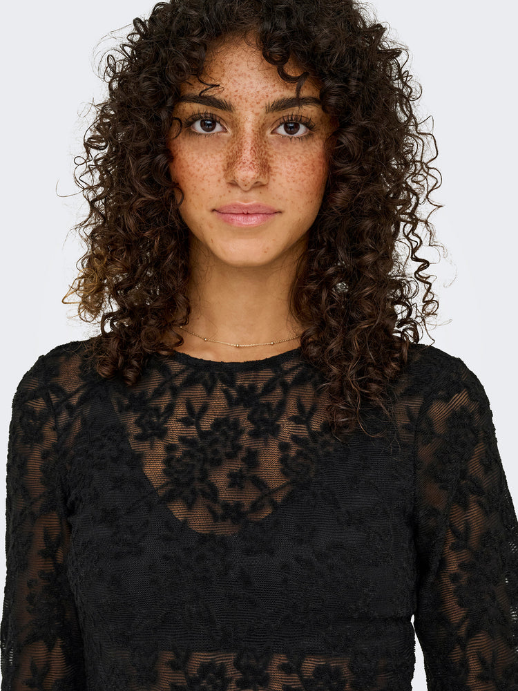 Γυναικεία μπλούζα με διαφάνεια ONLBLAISE L/S TOP JRS 15356155 | 15356155