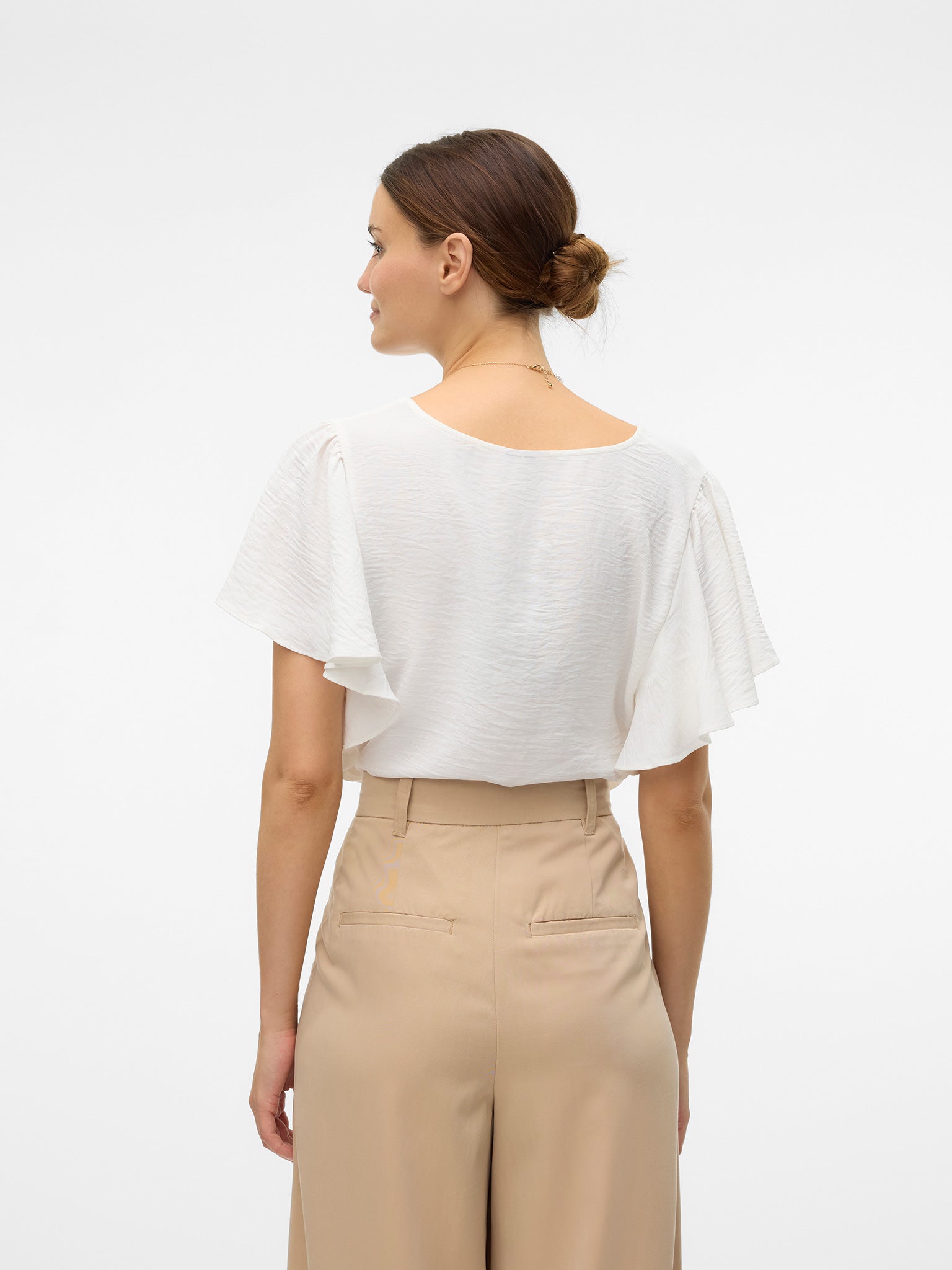 Γυναικεία μπλούζα VMALVA SS FRILL TOP WVN EXP 10327301 | 10327301