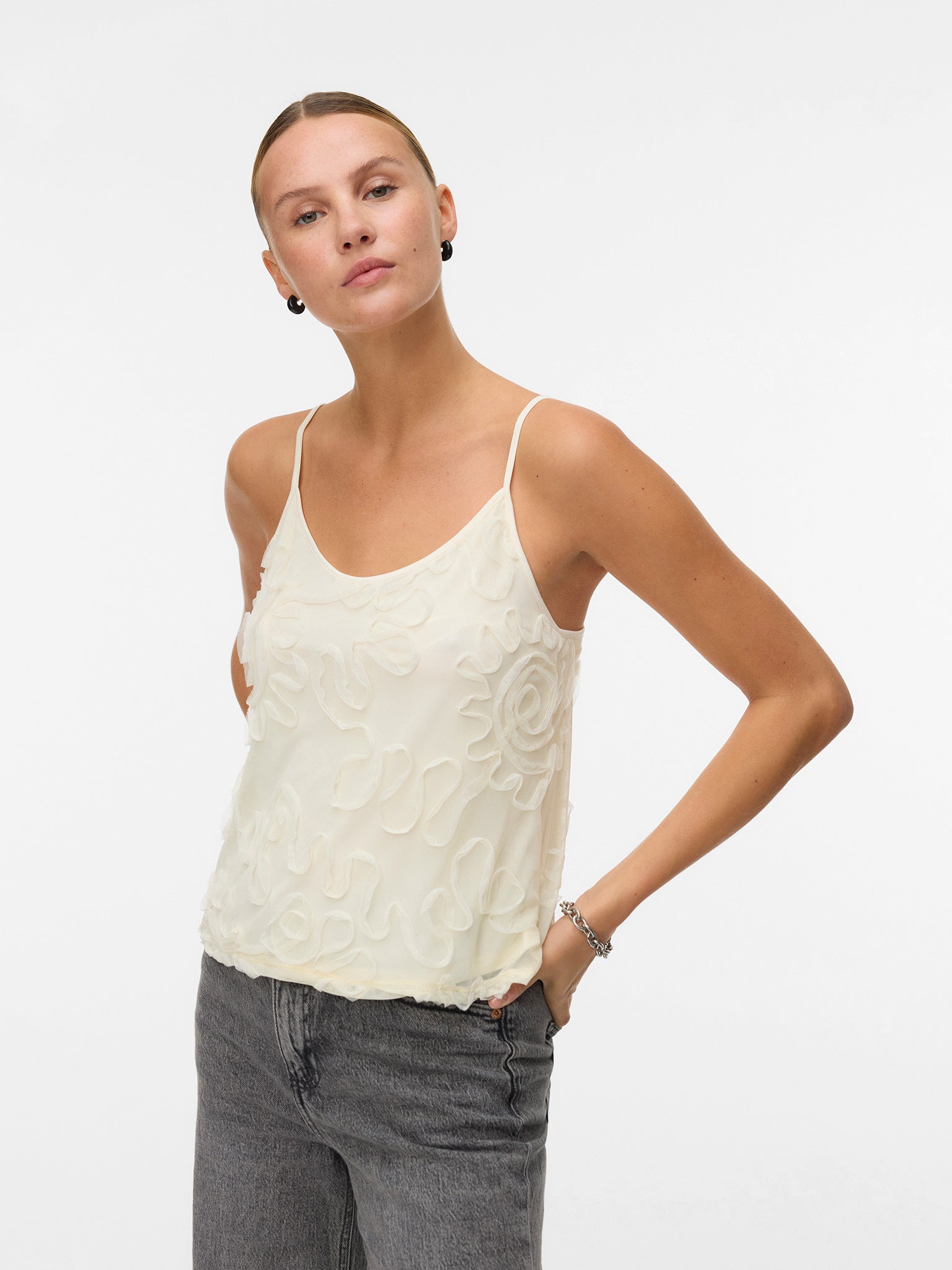 Γυναικείο top με τούλι AWBLAKELY U-NECK STRAP TOP 10344253 | 10344253