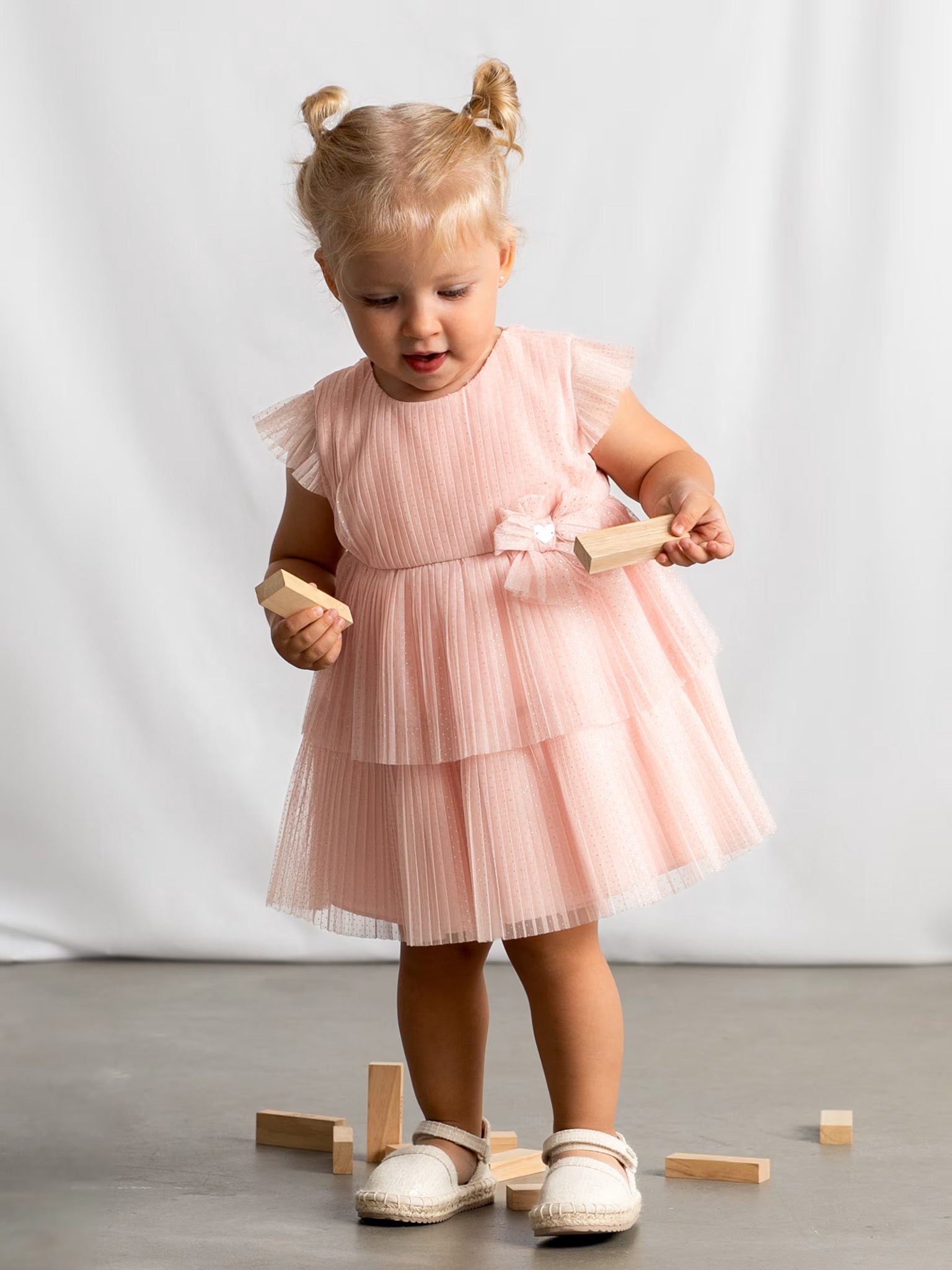 Βρεφικό φόρεμα τούλινο πλισέ | 26-01908-037