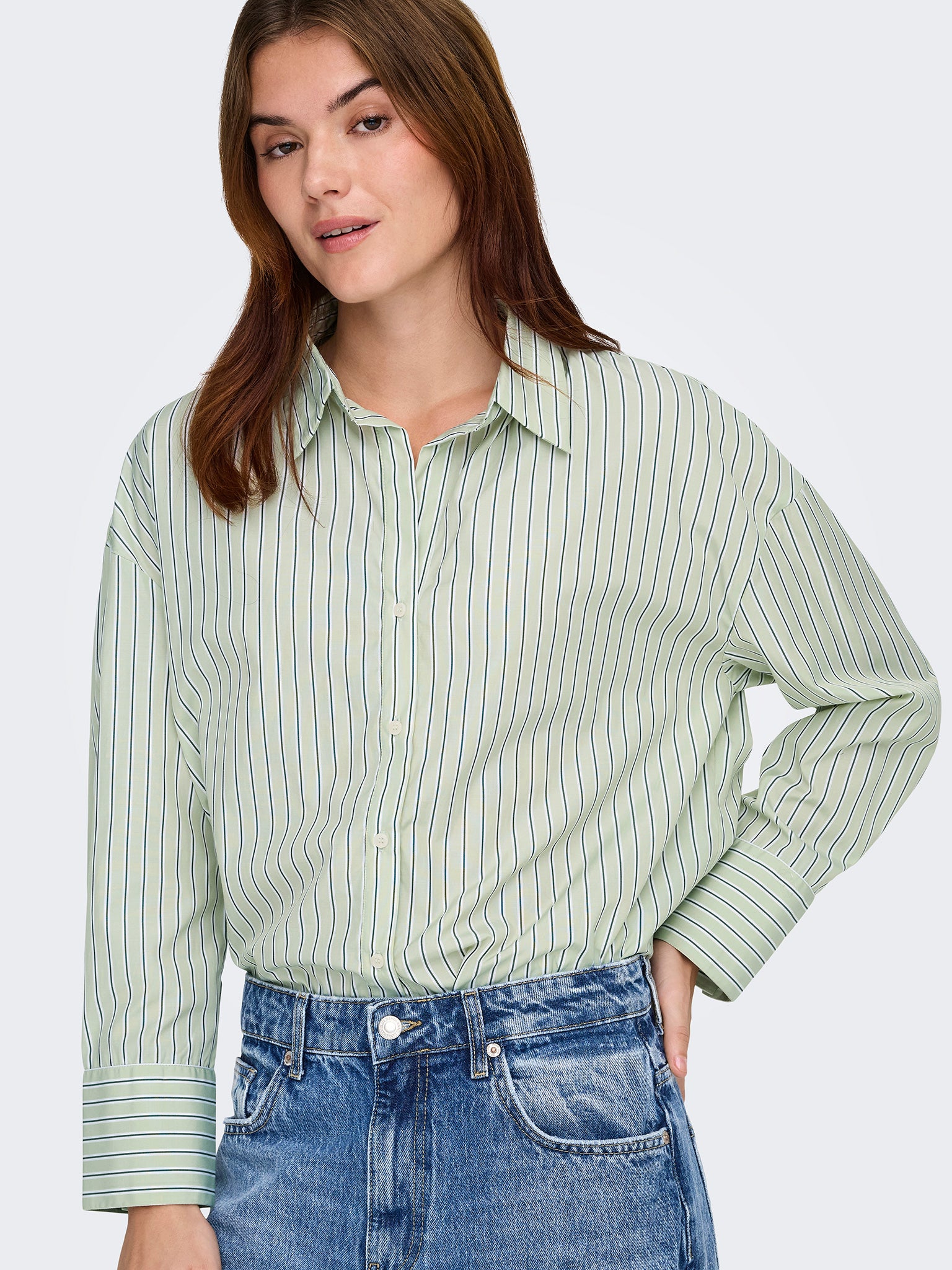 Γυναικείο πουκάμισο ριγέ ONLOREGON ALVA LS REG SHIRT NOOS WVN 15367554 | 15367554
