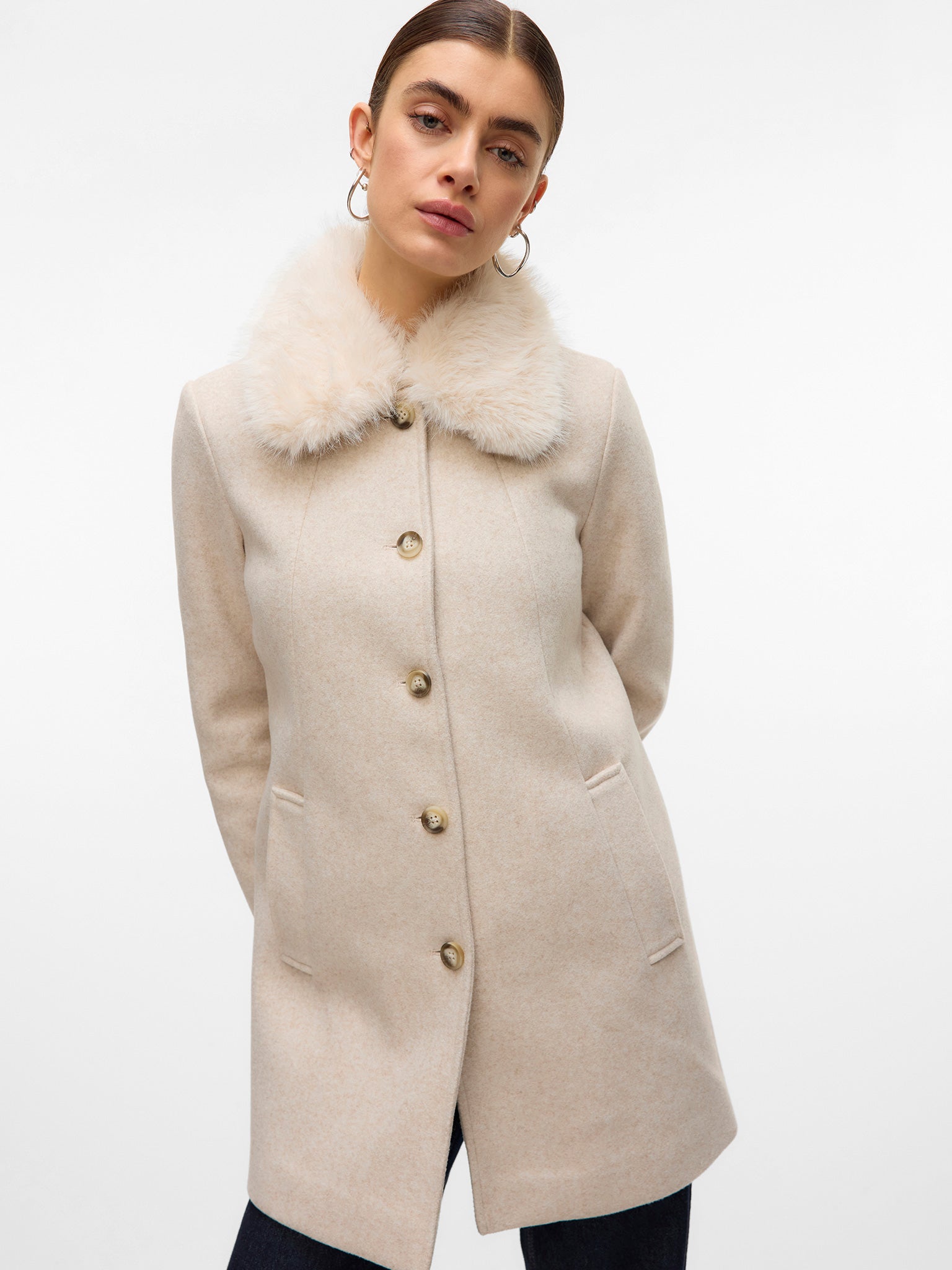 Γυναικείο παλτό μελανζέ VMAUTUMN COZY JACKET 10331559 | 10331559