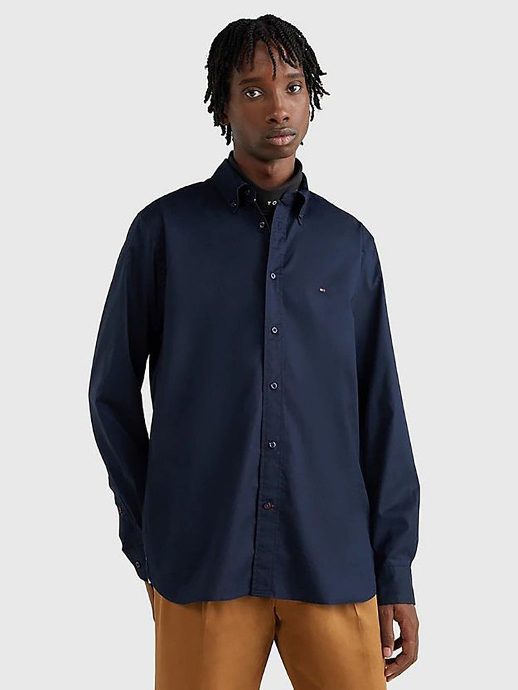 Ανδρικό πουκάμισο TH FLEX COTTON POPLIN SHIRT MW0MW25035DW5 | MW0MW25035DW5