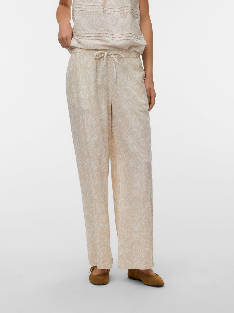 Γυναικείο παντελόνι εμπριμέ VMDICTHE NW WIDE TIE PANT WVN 10341604 | 10341604