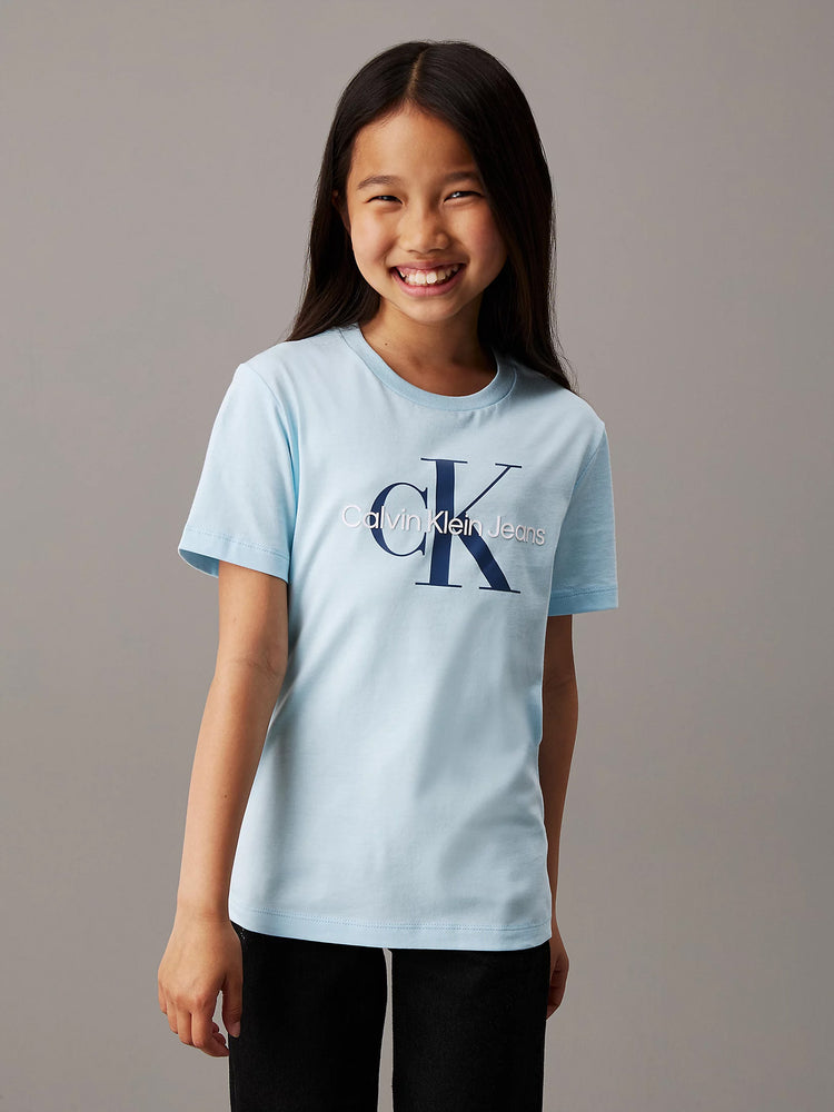 Παιδική μπλούζα μακό CK MONOGRAM SS T-SHIRT IU0IU00676CWS | IU0IU00676CWS