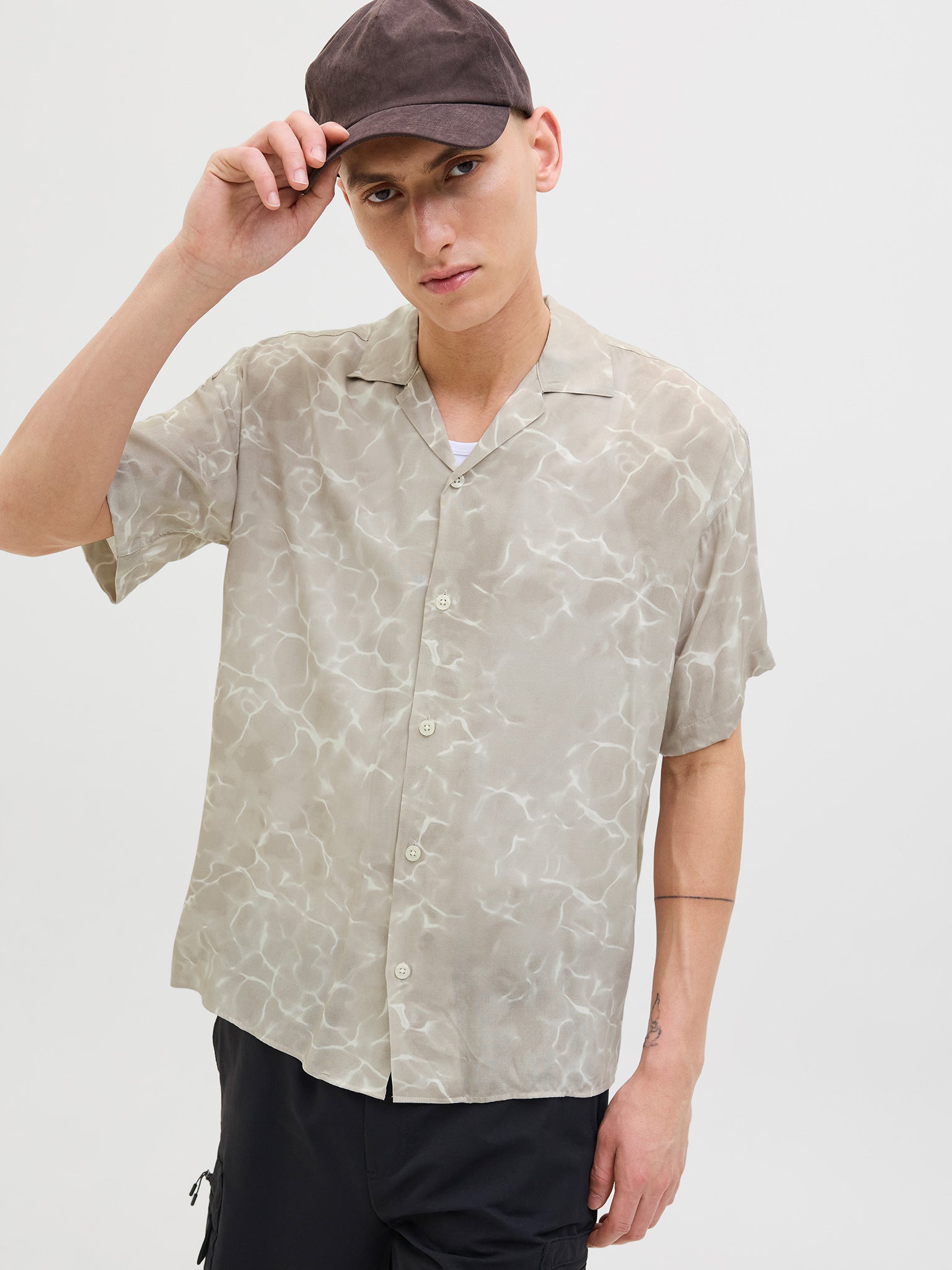 Ανδρικό πουκάμισο JCOINFINITY AOP RESORT SHIRT 12276854 | 12276854