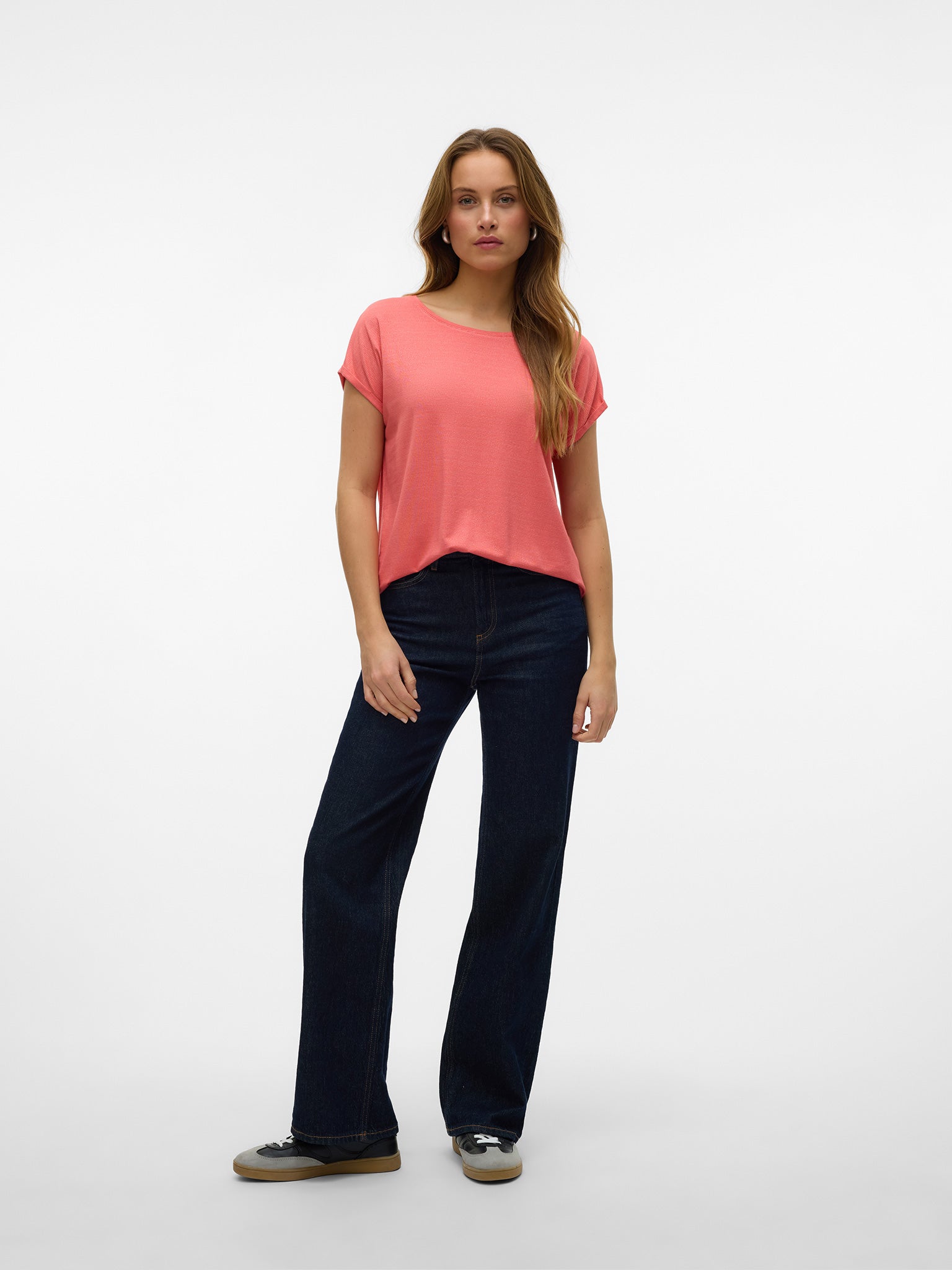 Γυναικεία μπλούζα VMLAVA GLITTER SS TOP STRIPE GA JRS NOOS 10250488 | 10250488