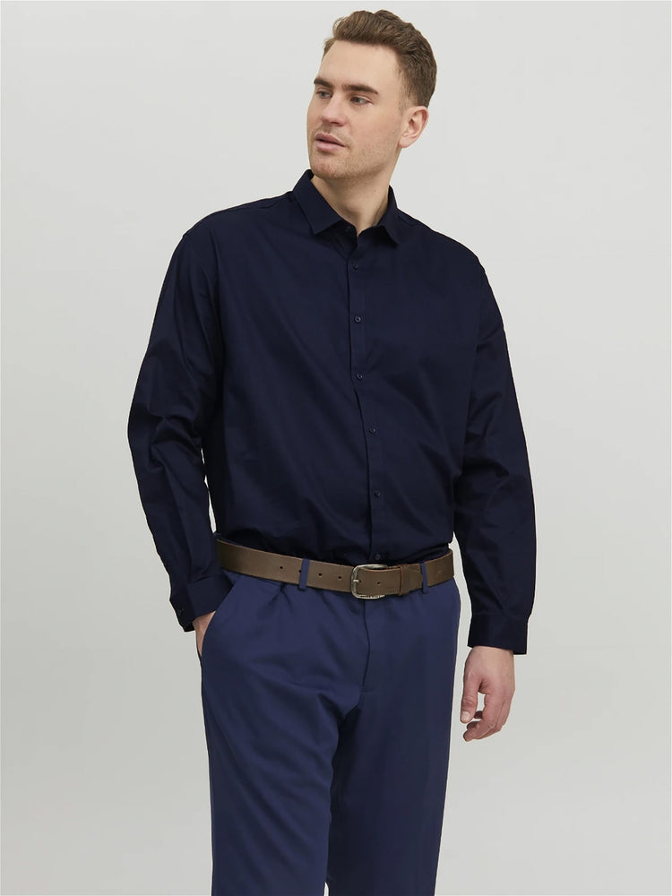 Ανδρικό πουκάμισο plus size JPRBLACARDIFF SHIRT L/S NOOS PLS 12235157 | 12235157