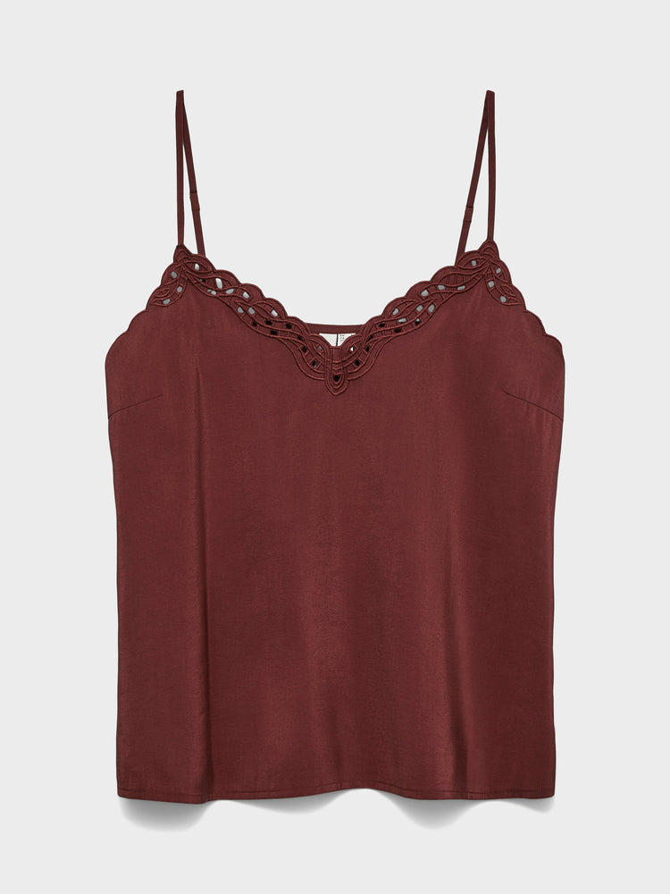 Γυναικείο top με δαντέλα VMJOELLE SINGLET TOP WVN 10341724 | 10341724
