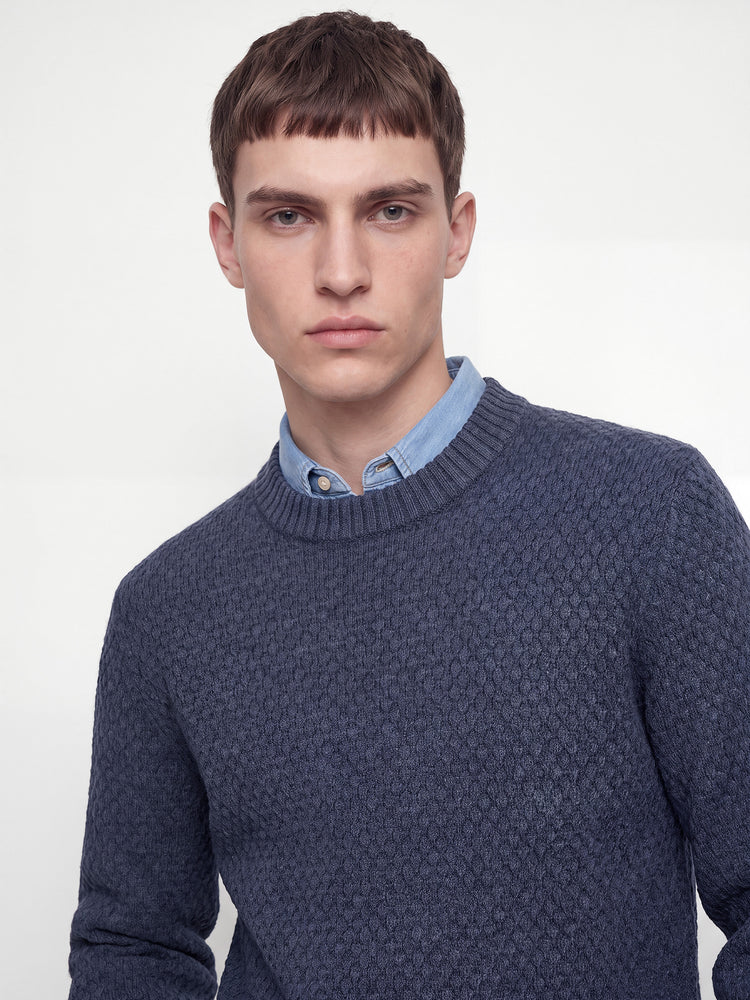 Ανδρική μπλούζα πλεκτή JJBLAKE KNIT CREW NECK SN 12299084 | 12299084