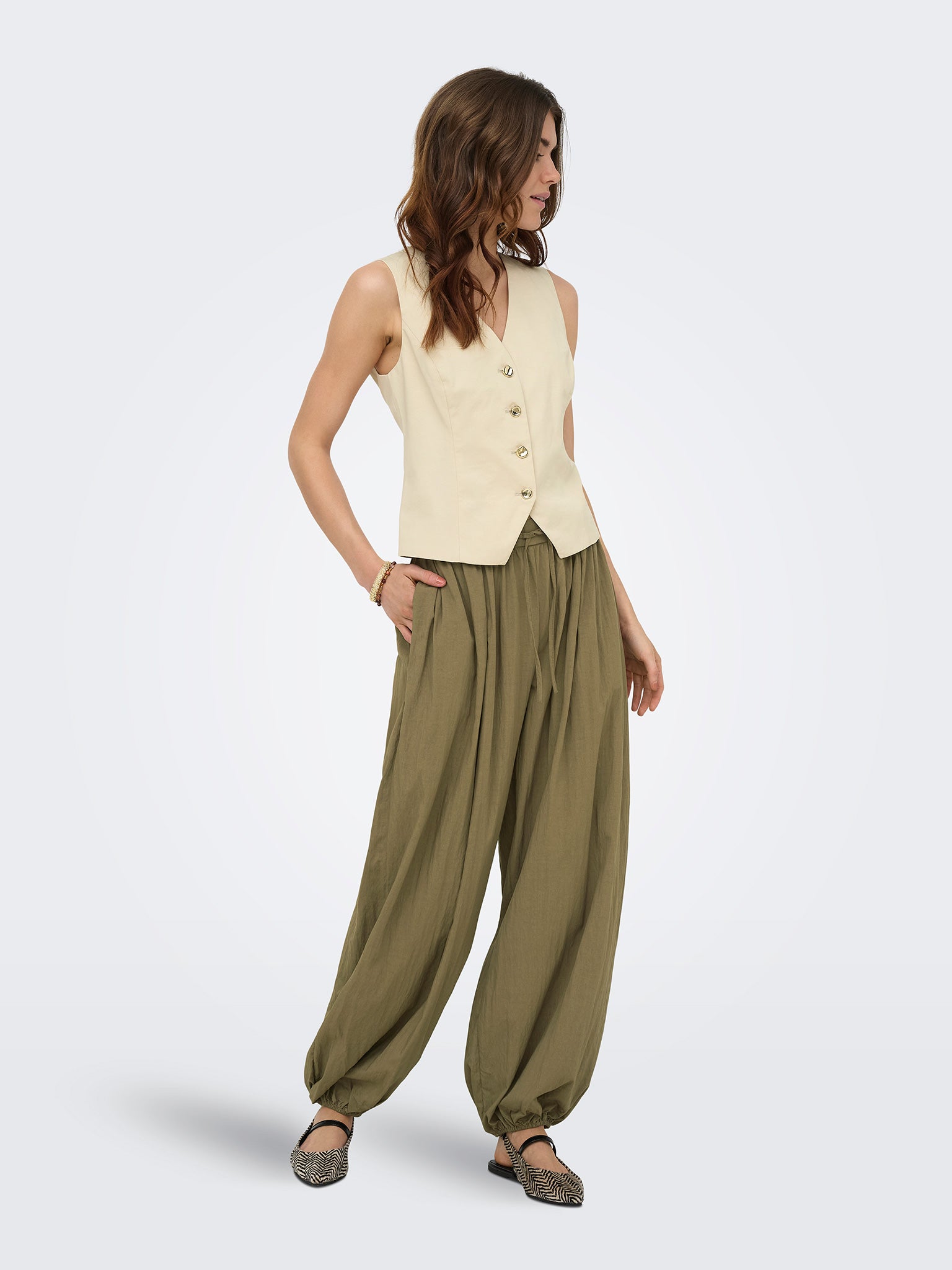 Γυναικείο παντελόνι ONLNITA PLEATED BALLOON PANT 15380468 | 15380468
