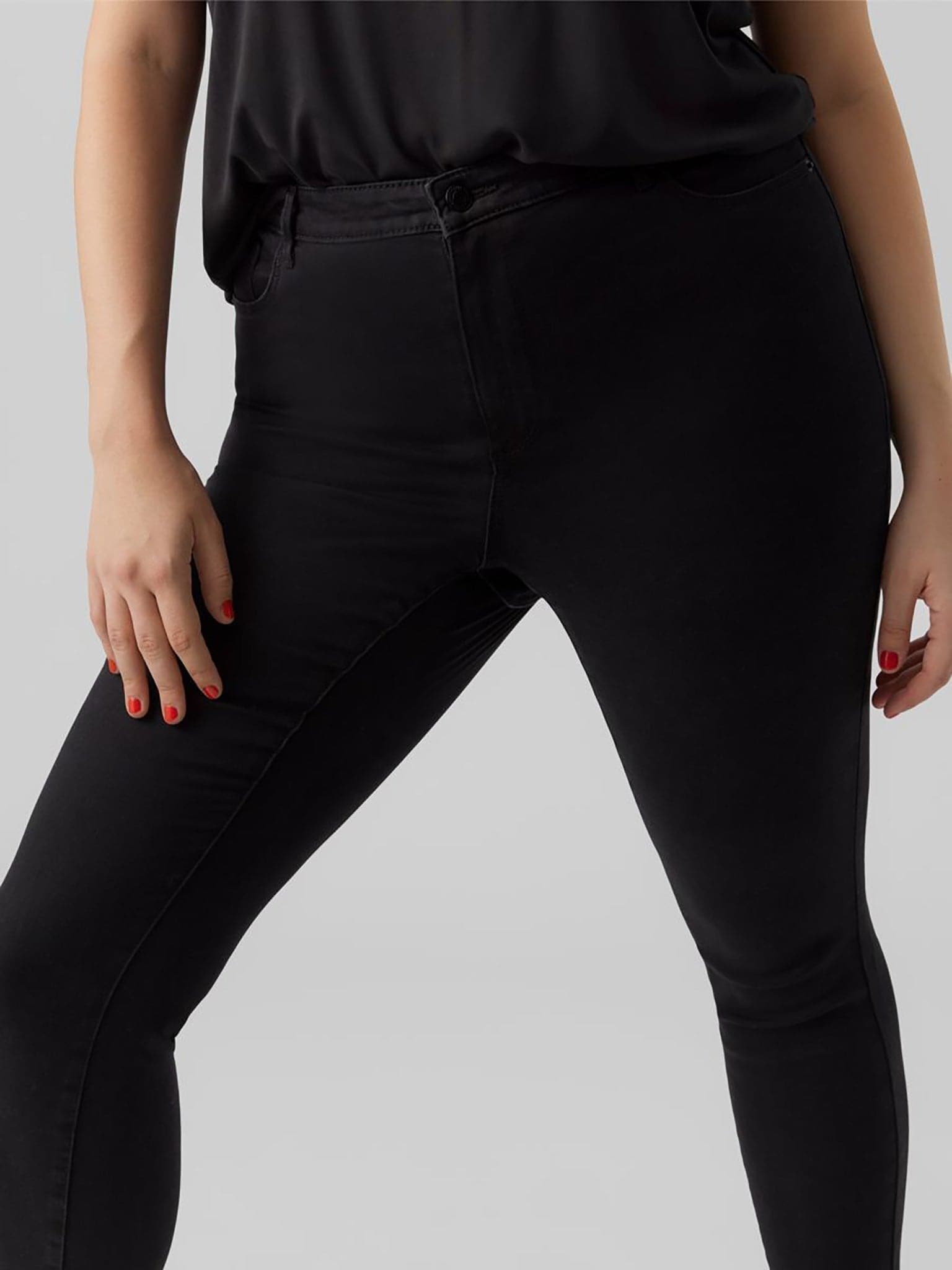 Γυναικείο παντελόνι τζιν plus size  Slim Fit High rise Curve Jeans 10285110 | 10285110