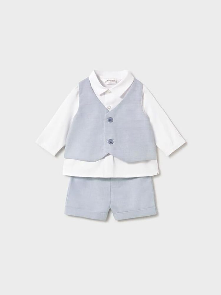 Βρεφικό σετ παντελόνι κοντό και γιλέκο | 26-01269-024