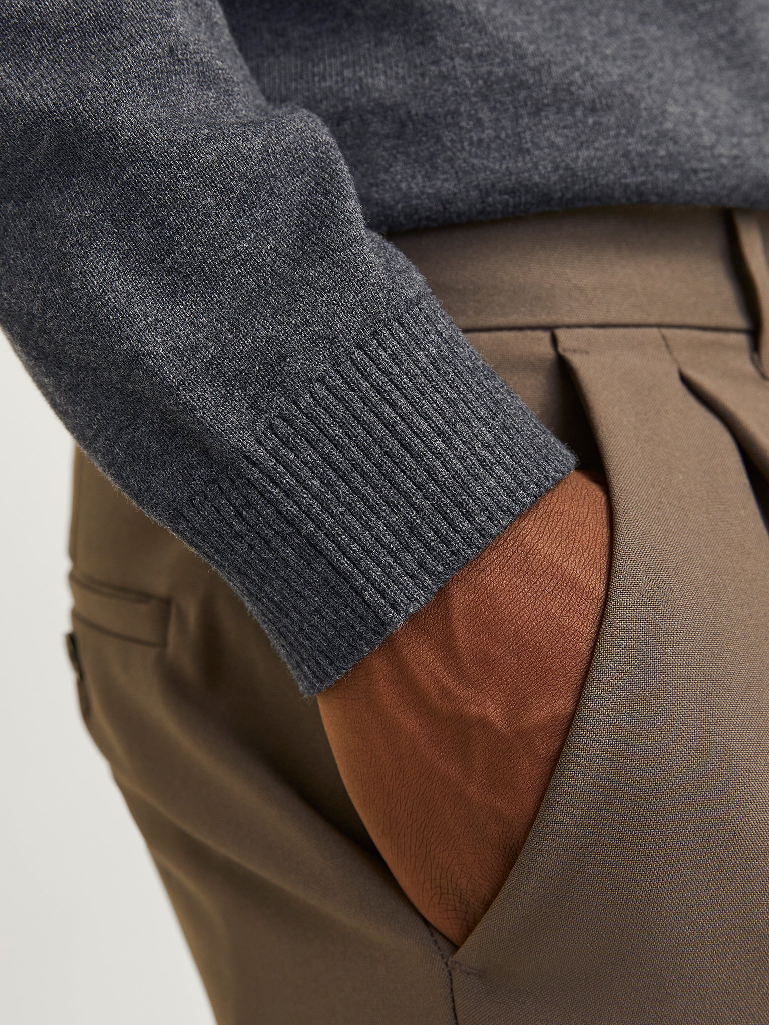 Ανδρική μπλούζα ζιβάγκο JJEBASIC KNIT ROLL NECK NOOS 12258051 | 12258051