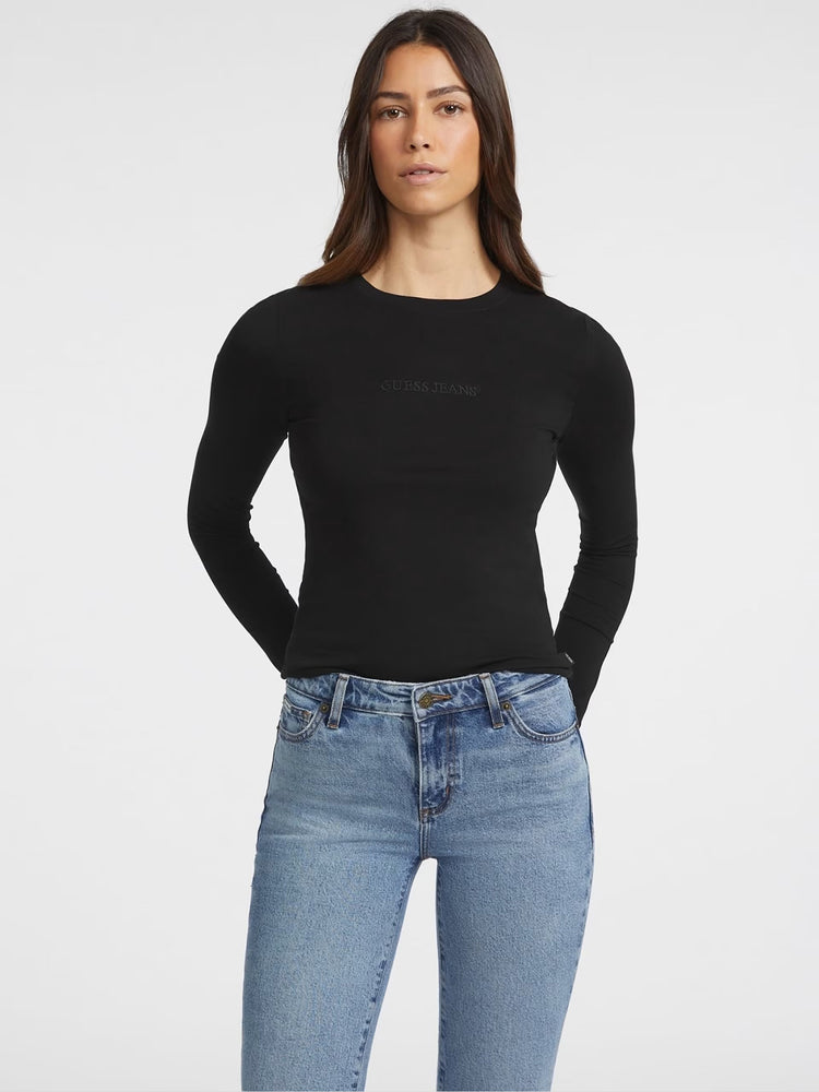 Γυναικεία μπλούζα μακό Ls slim logo W4YI22J1314JBLK | W4YI22J1314JBLK