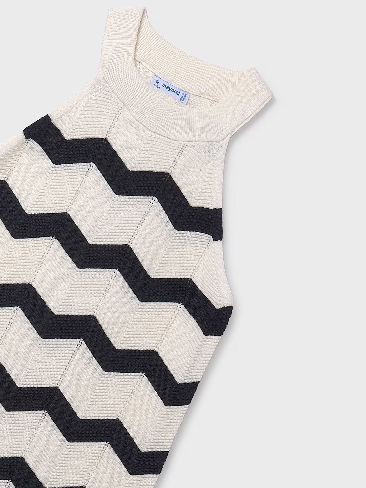 Εφηβικό φόρεμα πλεκτό ζιγκ ζαγκ | 26-06907-065