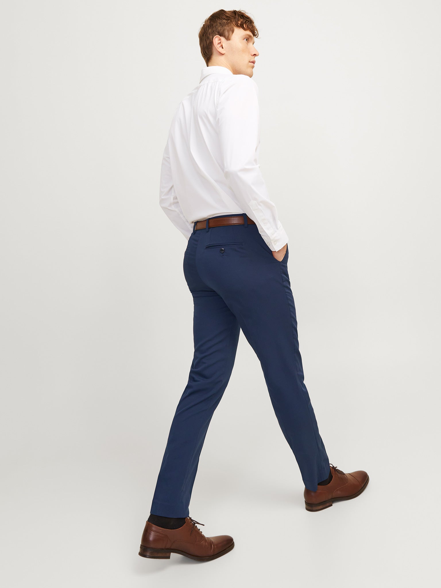 Ανδρικό παντελόνι chinos dark navy JPRFRANCO TROUSER NOOS 12199893 | 12199893