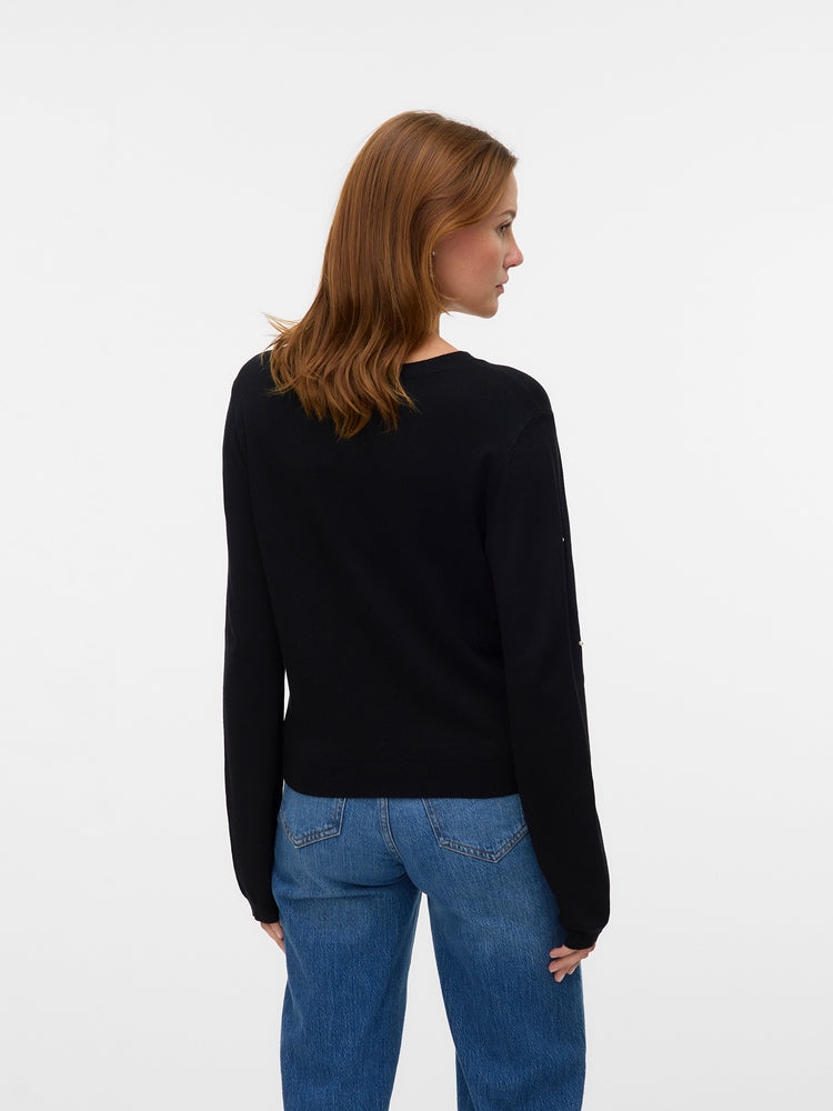 Γυναικεία μπλούζα πέρλες VMGLORY PEARL LS O-NECK PULLOVER 10331386 | 10331386