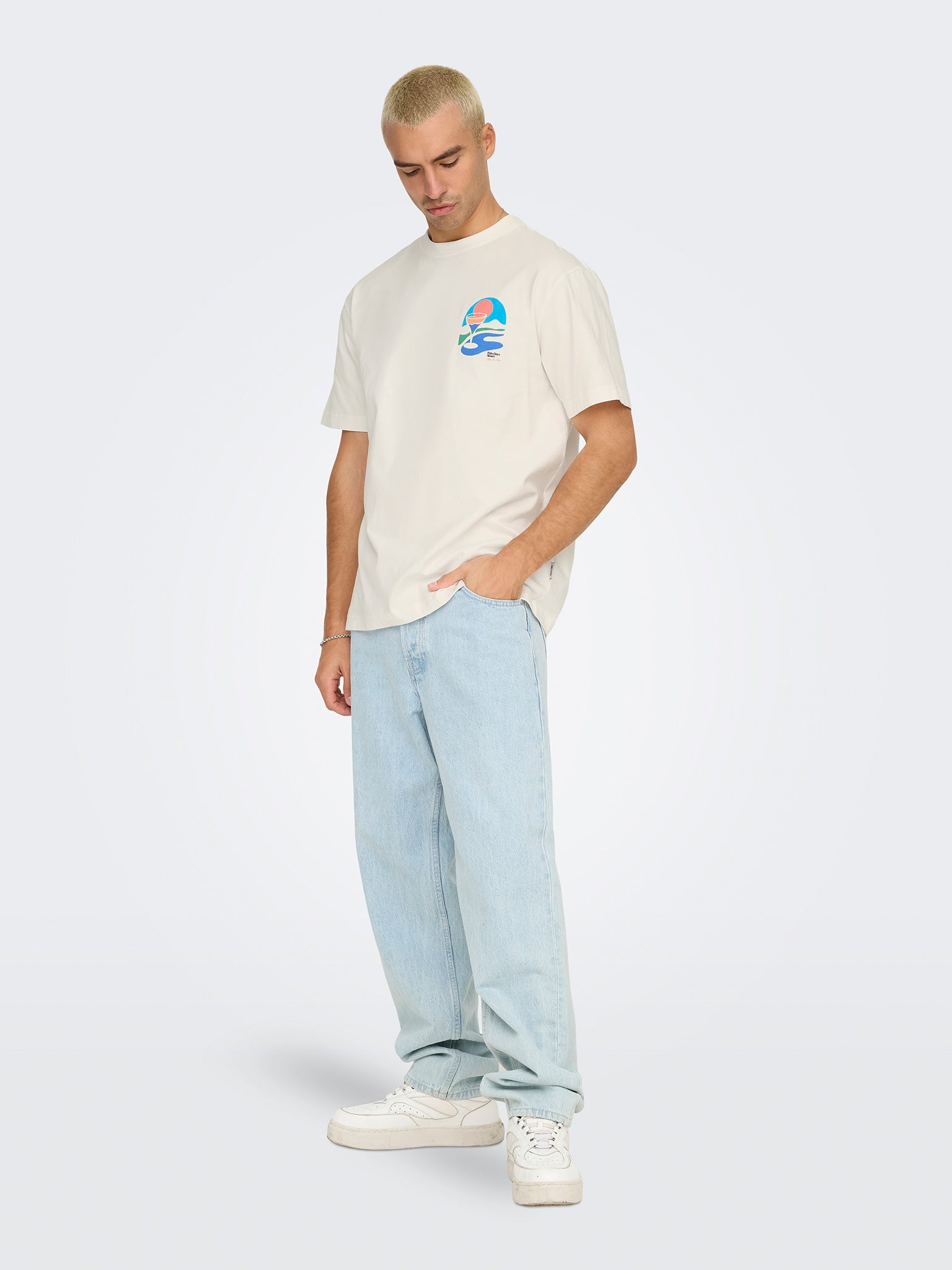 Ανδρικό t-shirt ONSPALM DAYS PRINT RLX SS TEE 22033417 | 22033417