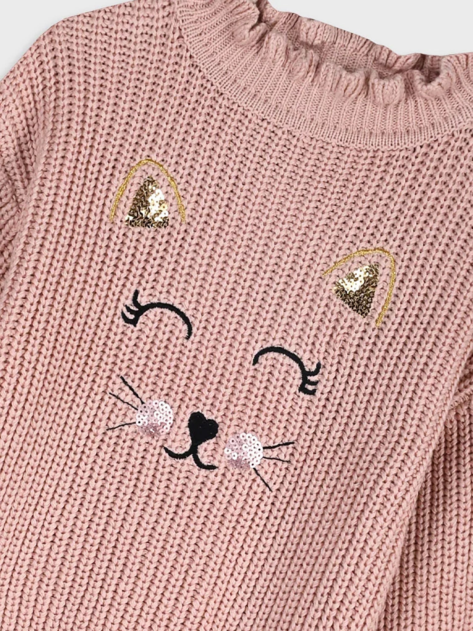 Παιδική μπλούζα πλεκτή Dusty pink 15-125307-6 | 15-125307-6
