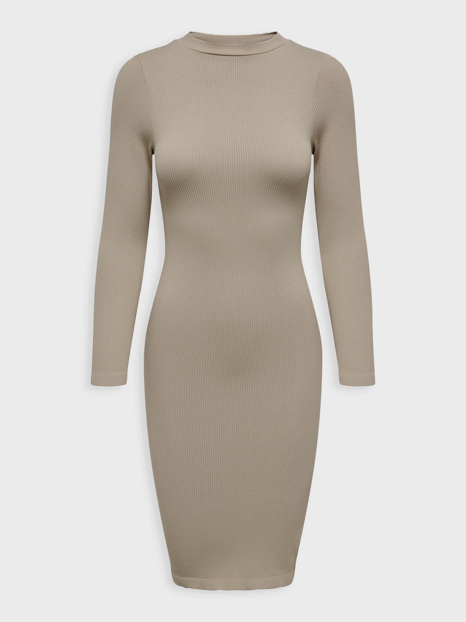 Γυναικείο φόρεμα ριπ ONLGWEN L/S RIB SHORT SLIT DRESS 15302598 | 15302598