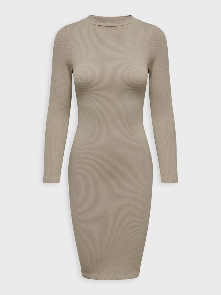 Γυναικείο φόρεμα ριπ ONLGWEN L/S RIB SHORT SLIT DRESS 15302598 | 15302598