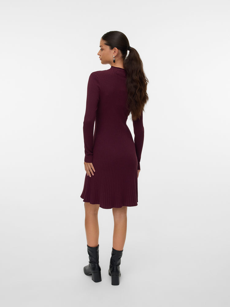 Γυναικείο φόρεμα πλεκτό VMNANCY RIB LS FUNLNCK SKATER DRESS 10331280 | 10331280