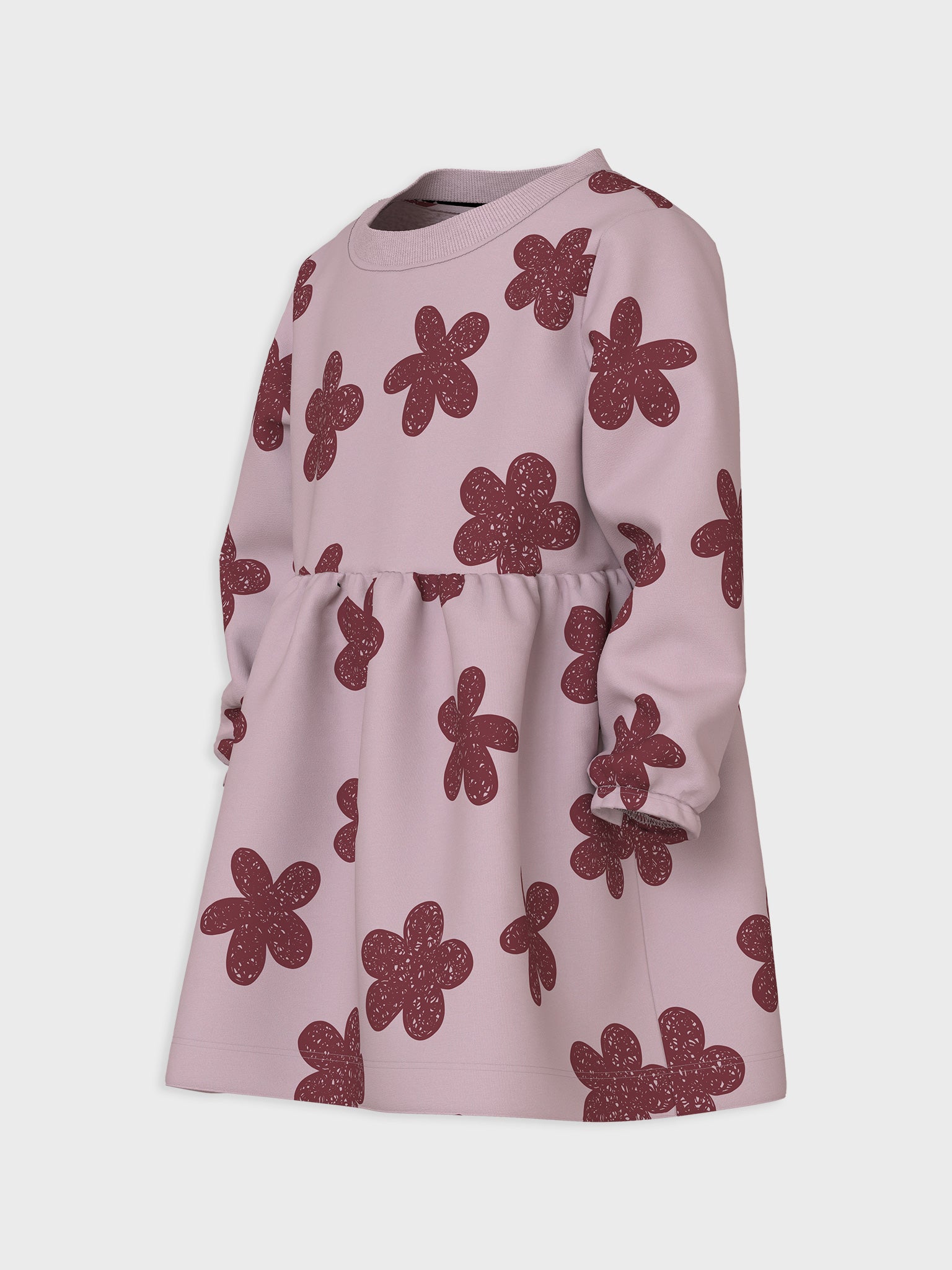 Παιδικό φόρεμα φούτερ Flowers NMFVILUBA LS SWE DRESS 13235130 | 13235130