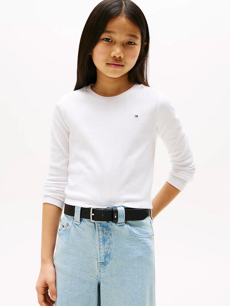 Παιδική μπλούζα ριπ POINTELLE TOP LS KG0KG08631YBR | KG0KG08631YBR