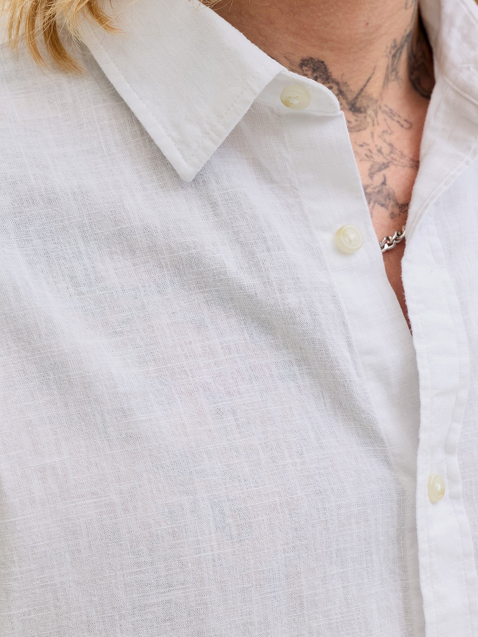 Ανδρικό πουκάμισο JJESUMMER LINEN BLEND SHIRT S/S 12289160 | 12289160