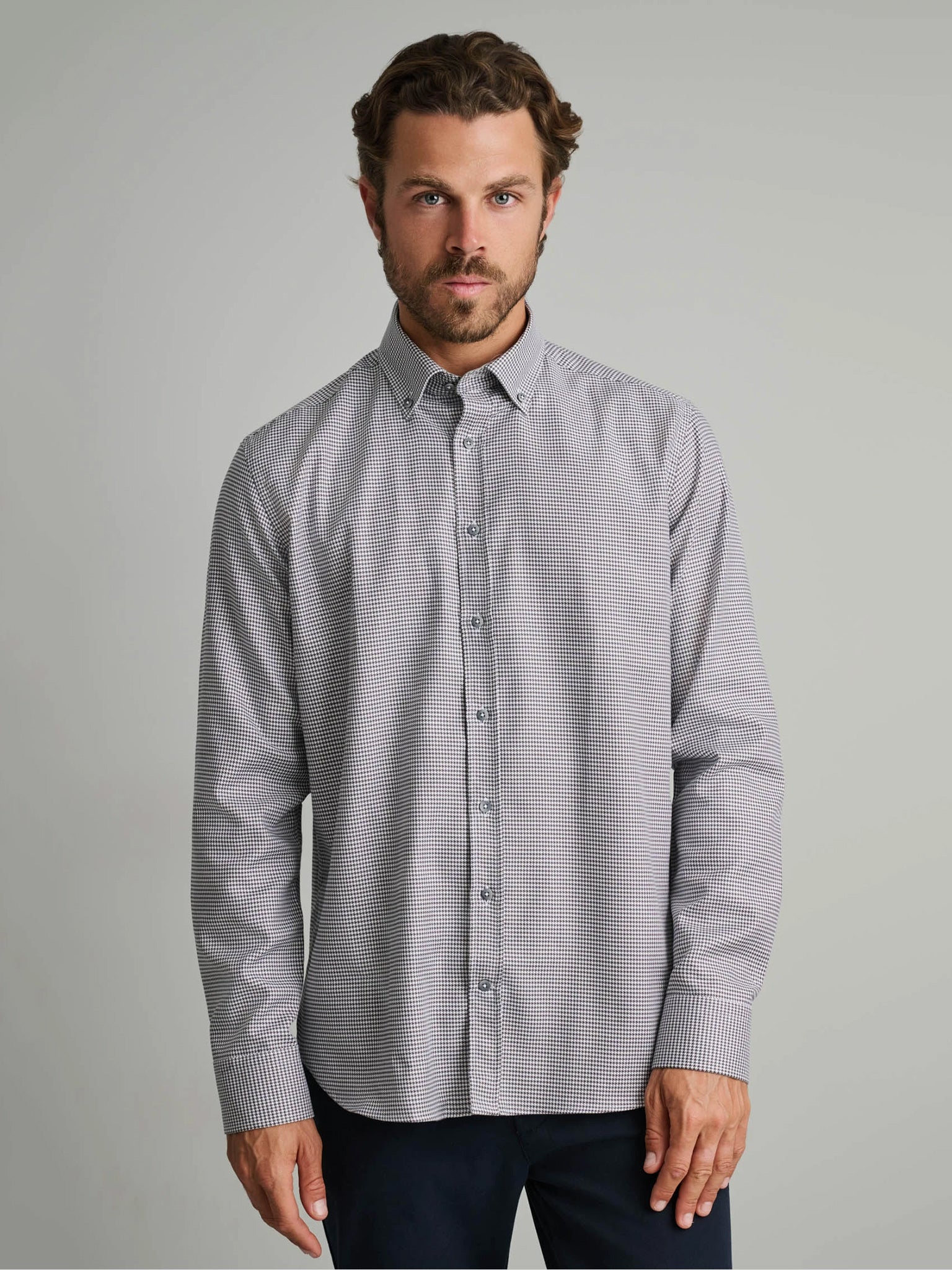 Ανδρικό πουκάμισο raven/white 24NG.CA262/1B | 24NG.CA262/1B