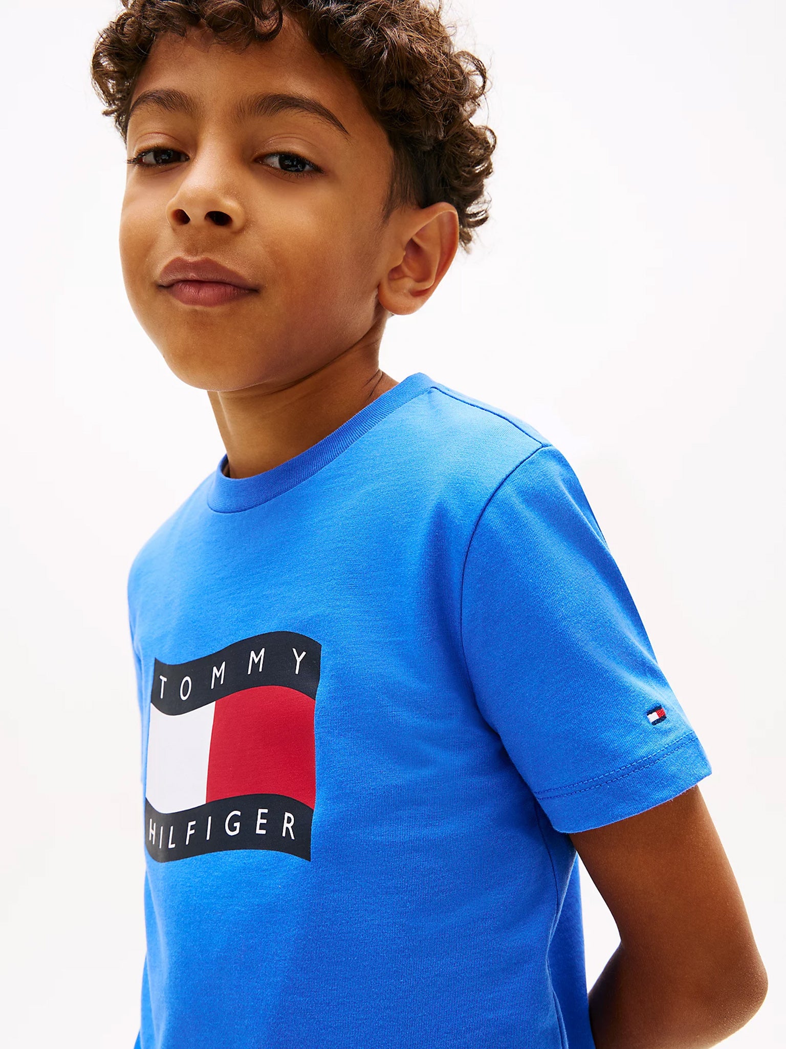 Παιδική μπλούζα μακό WAVY FLAG T-SHIRT KB0KB10275C6H | KB0KB10275C6H