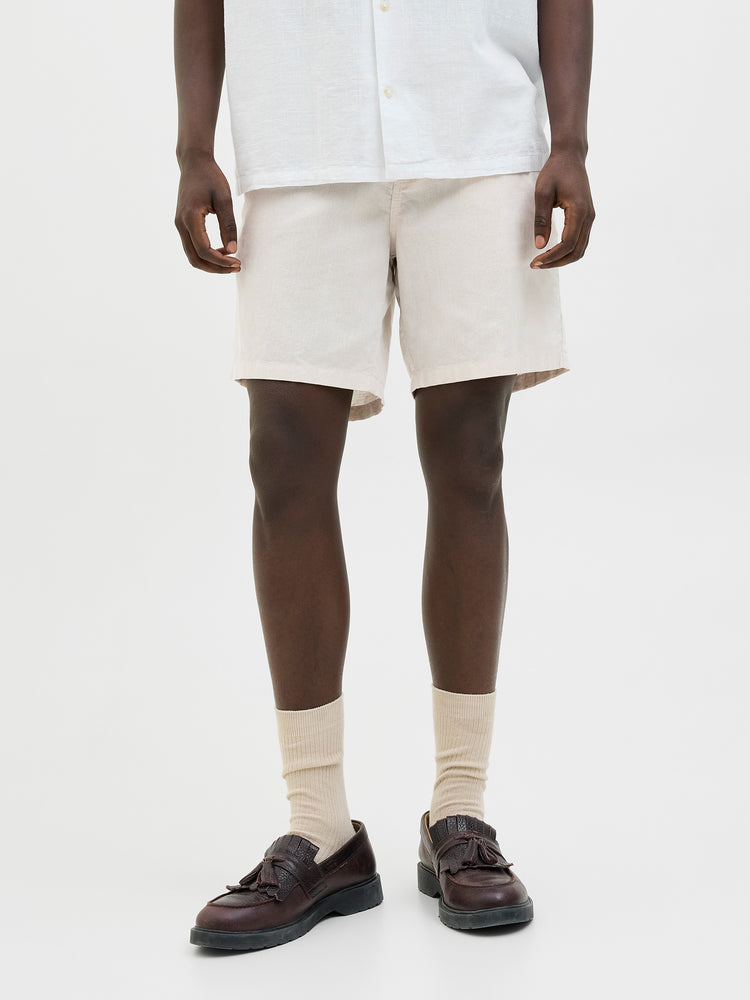Ανδρική βερμούδα chinos feather gray JPSTACE SUMMER LINEN BLEND SHORT 12248627 | 12248627