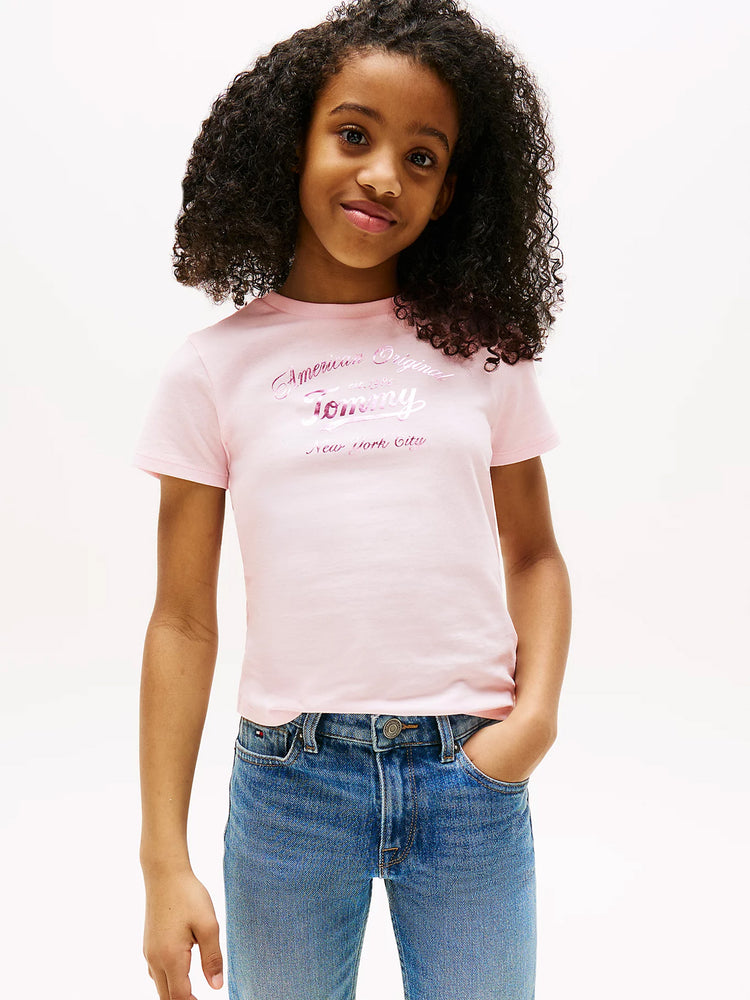 Παιδική μπλούζα μακό TOMMY SCRIPT TEE SS KG0KG08636TOG | KG0KG08636TOG