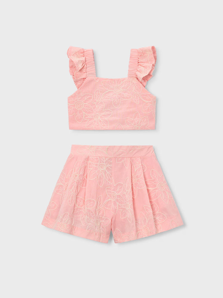 Παιδικό σετ κεντητό με σορτς | 26-03235-090