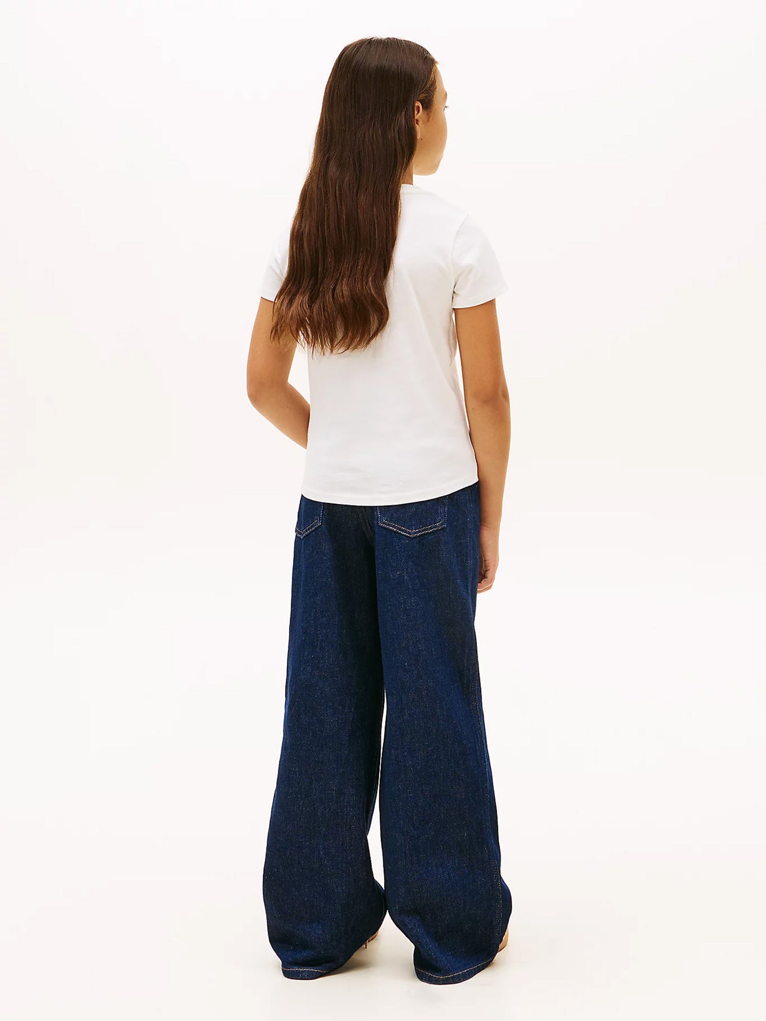 Παιδική μπλούζα flower TOMMY FLOCK FLOWER TEE SS KG0KG09257YBH | KG0KG09257YBH